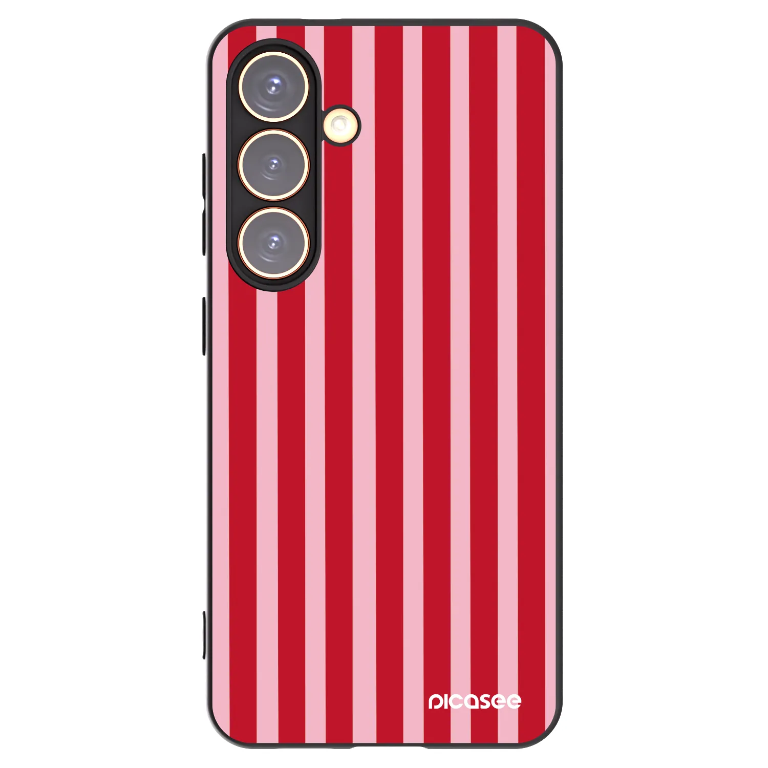 Picasee silikonový černý obal pro Samsung Galaxy S24 S921B 5G - Lines red