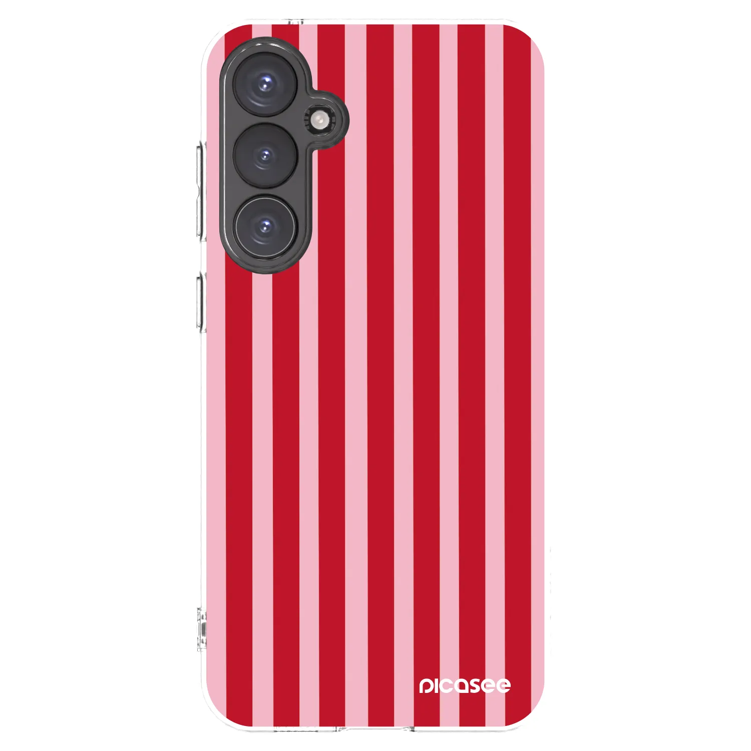 Picasee silikonový průhledný obal pro Samsung Galaxy S23 FE S711B - Lines red
