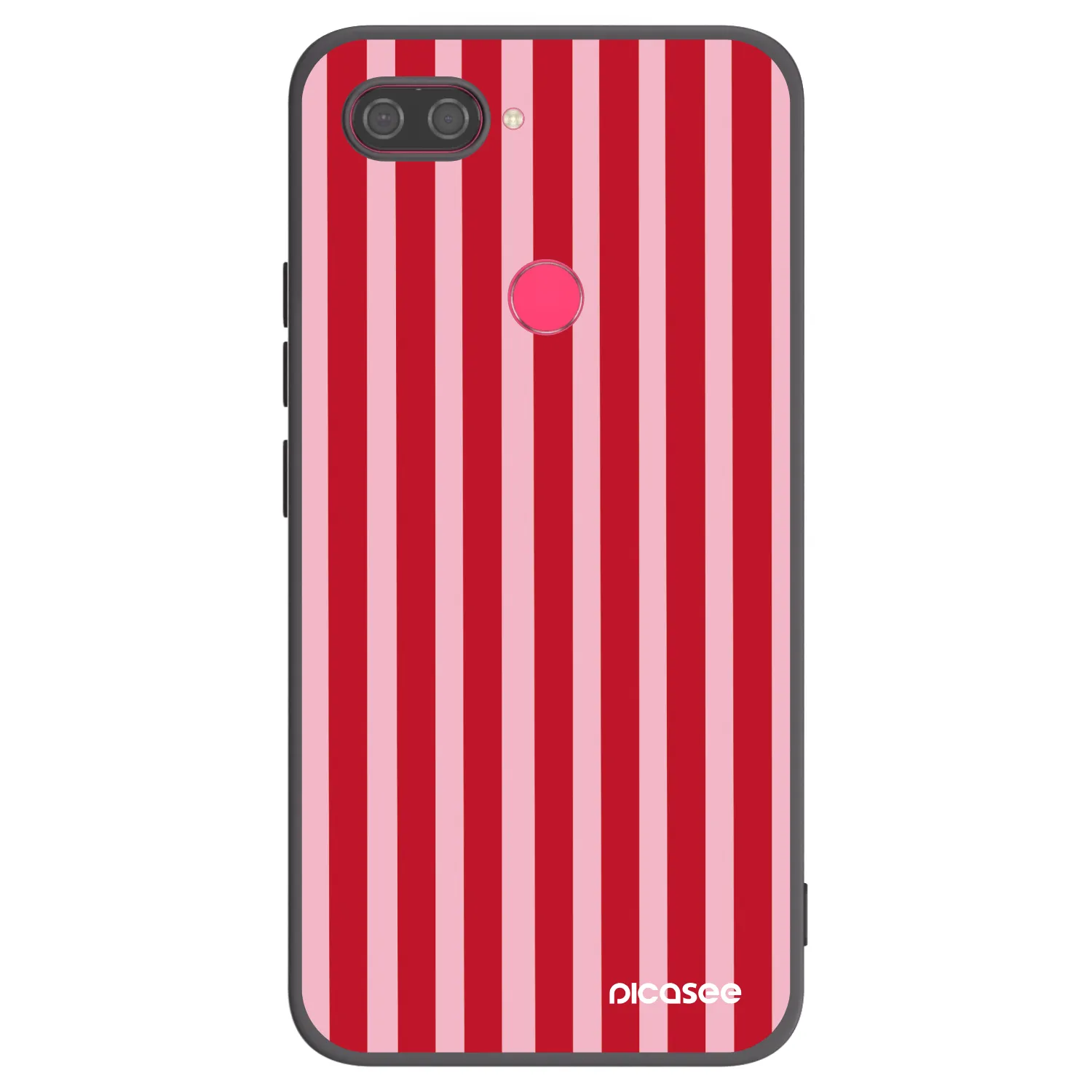 Picasee silikonový černý obal pro Xiaomi Mi 8 Lite - Lines red