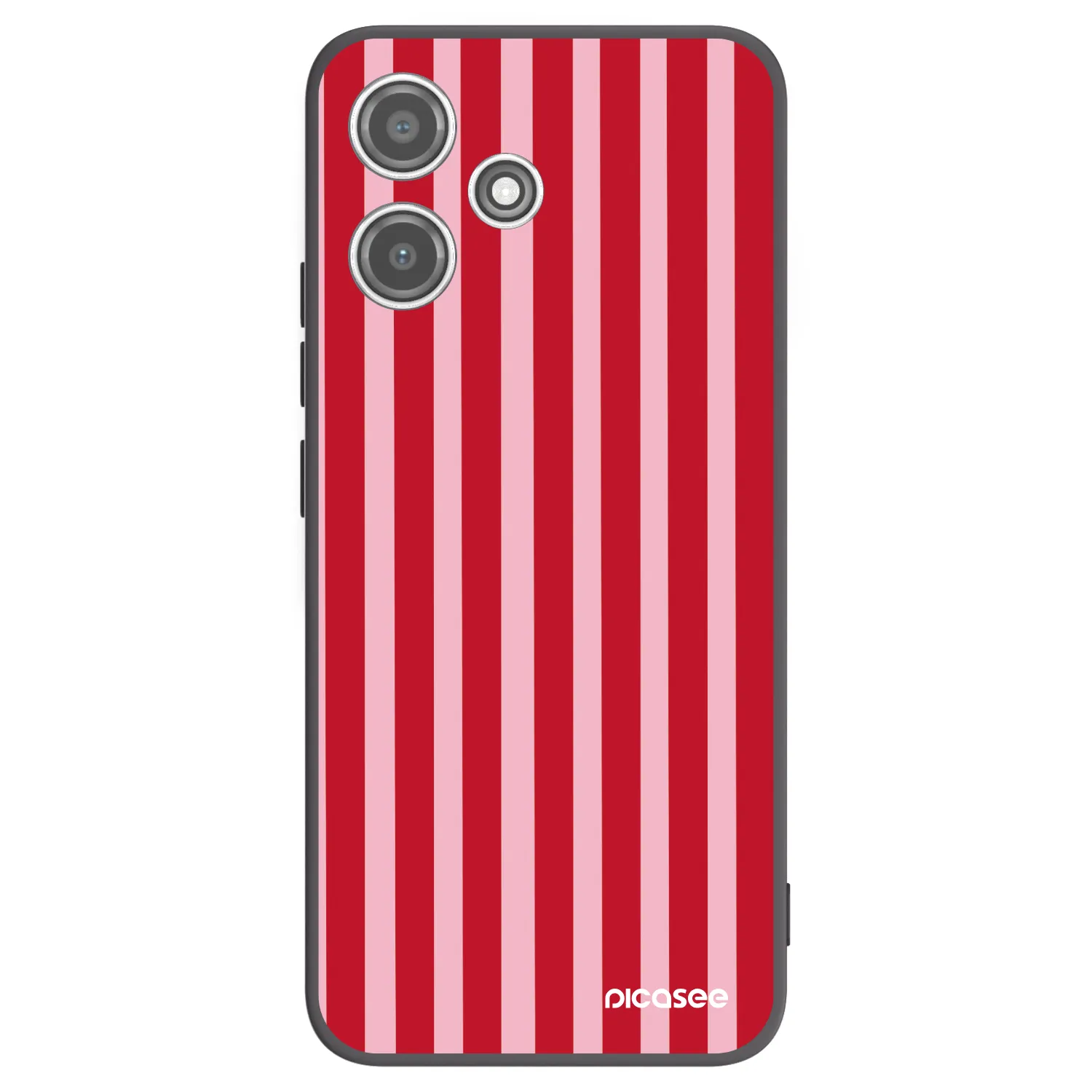 Picasee silikonový černý obal pro Xiaomi Redmi 12 5G - Lines red