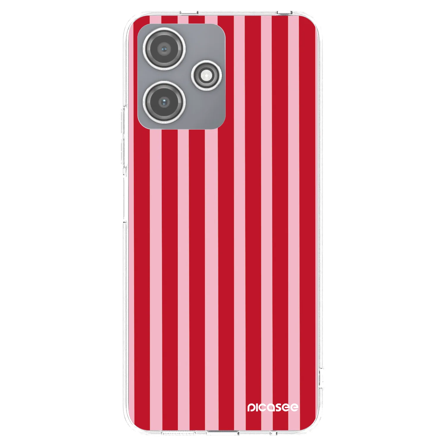 Picasee silikonový průhledný obal pro Xiaomi Redmi 12 5G - Lines red