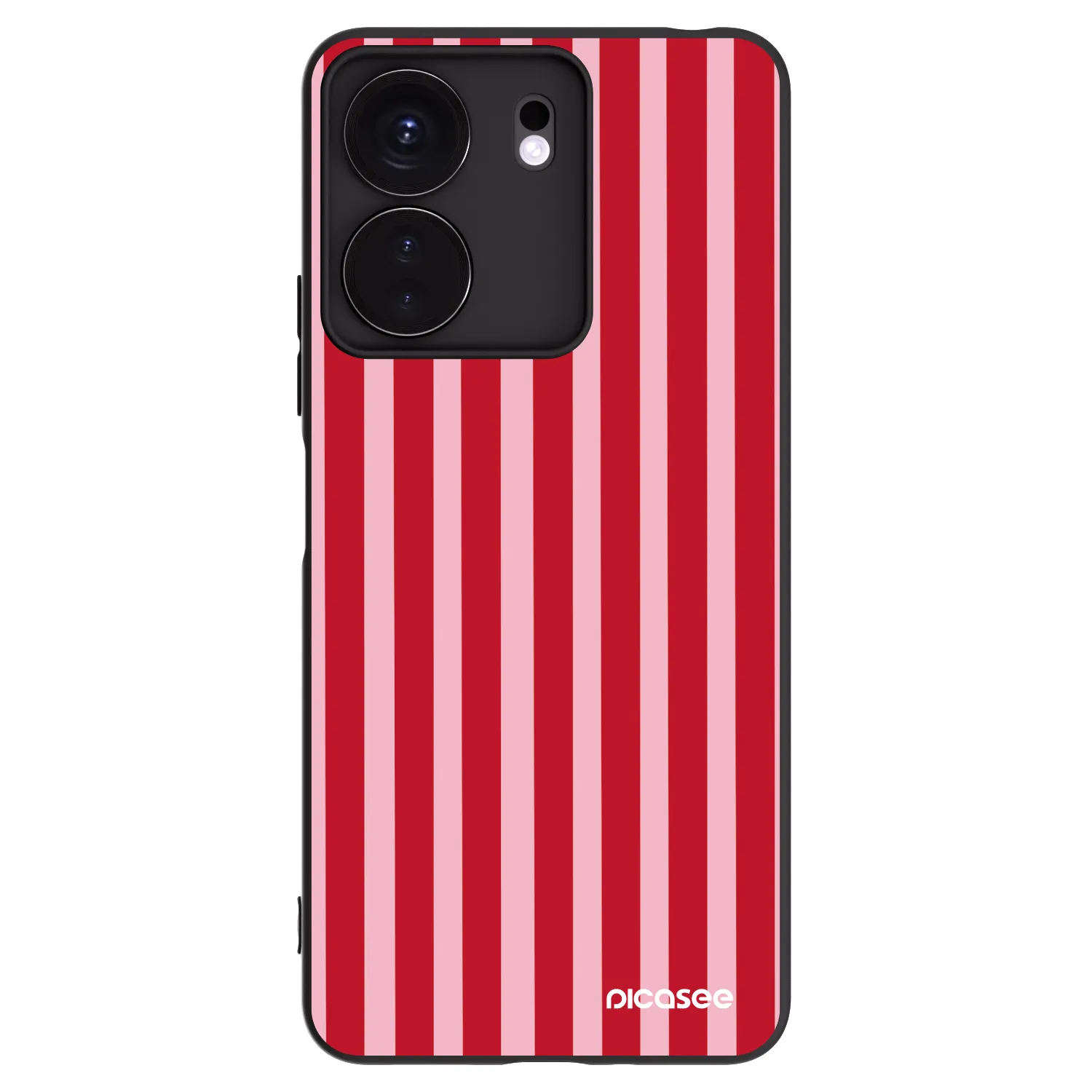 Picasee silikonový černý obal pro Xiaomi Redmi 13C 4G - Lines red