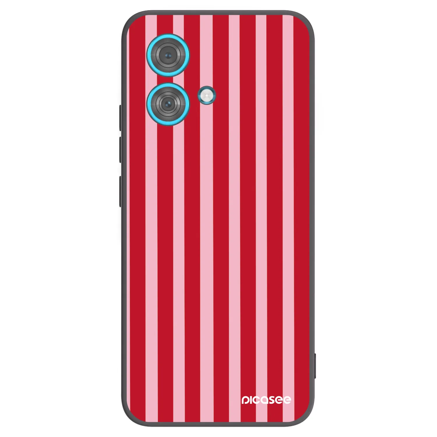 Picasee silikonový černý obal pro Motorola Edge 40 Neo - Lines red