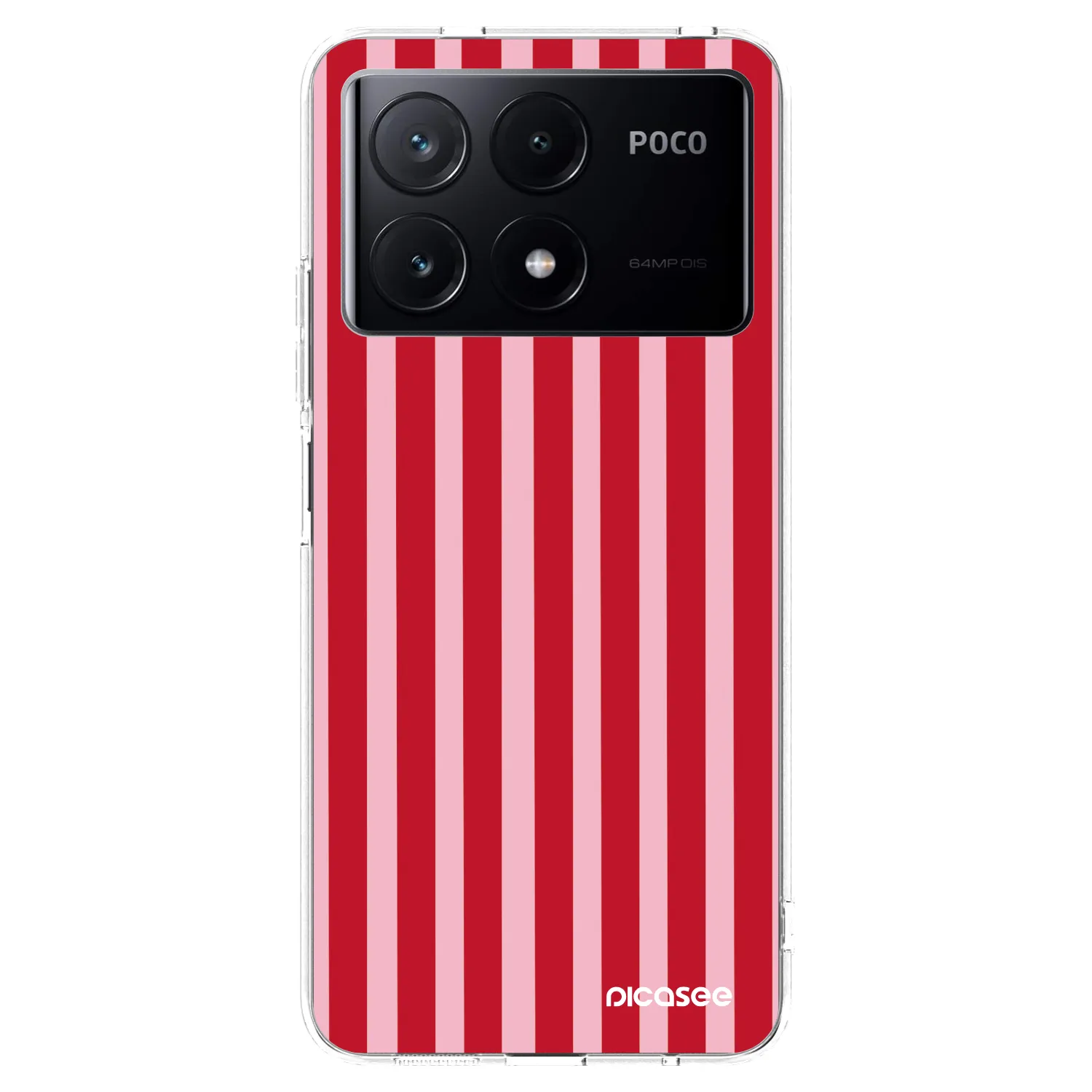 Picasee silikonový průhledný obal pro Xiaomi Poco X6 Pro - Lines red