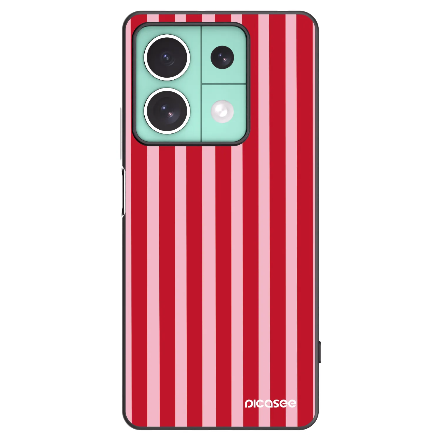 Picasee silikonový černý obal pro Xiaomi Redmi Note 13 5G - Lines red