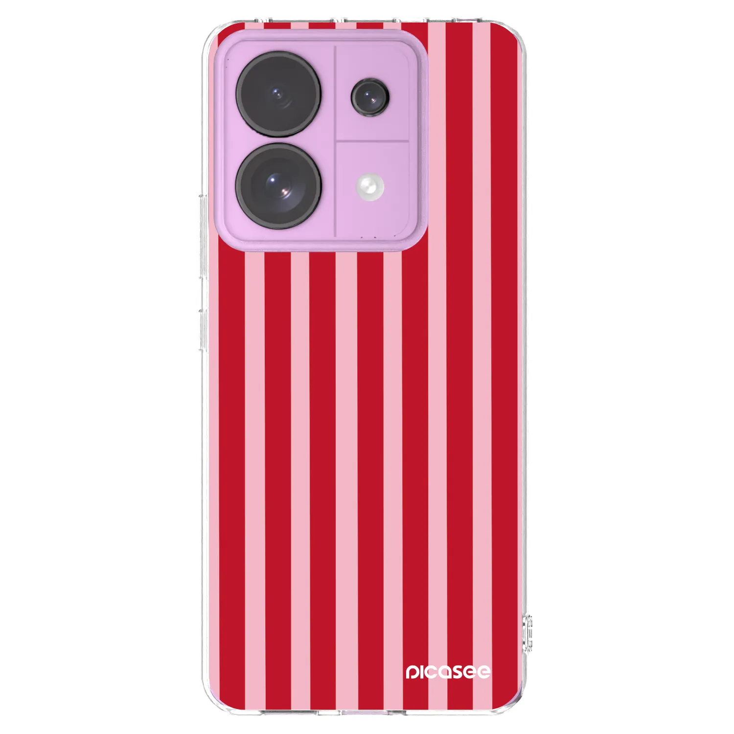 Picasee silikonový průhledný obal pro Xiaomi Redmi Note 13 Pro 5G - Lines red