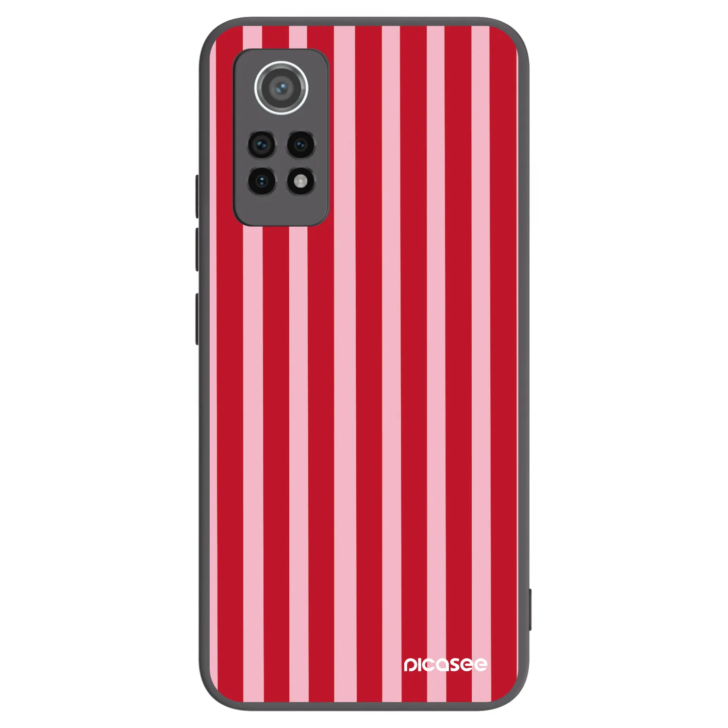 Picasee silikonový černý obal pro Xiaomi Redmi Note 12 Pro 4G - Lines red