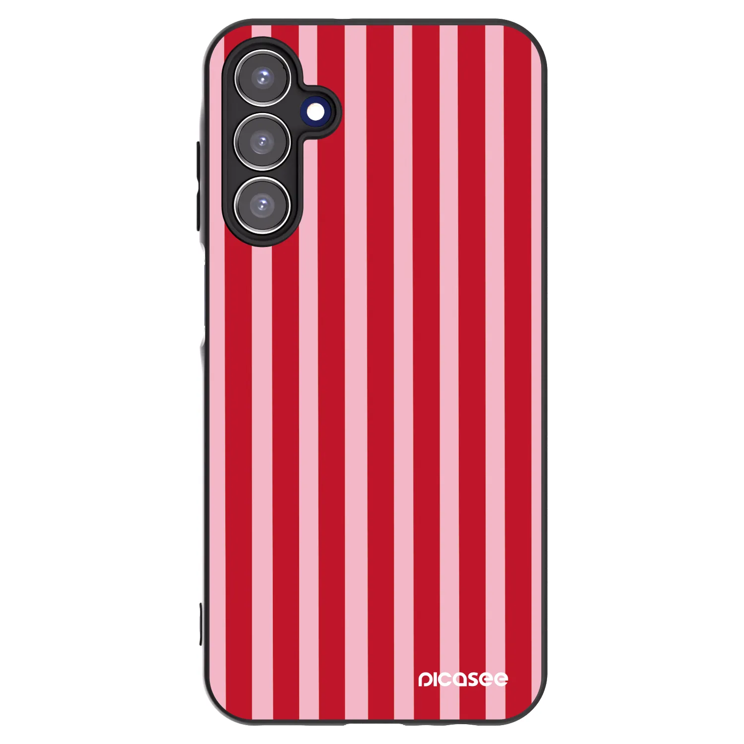 Picasee silikonový černý obal pro Samsung Galaxy A15 A156B 5G - Lines red