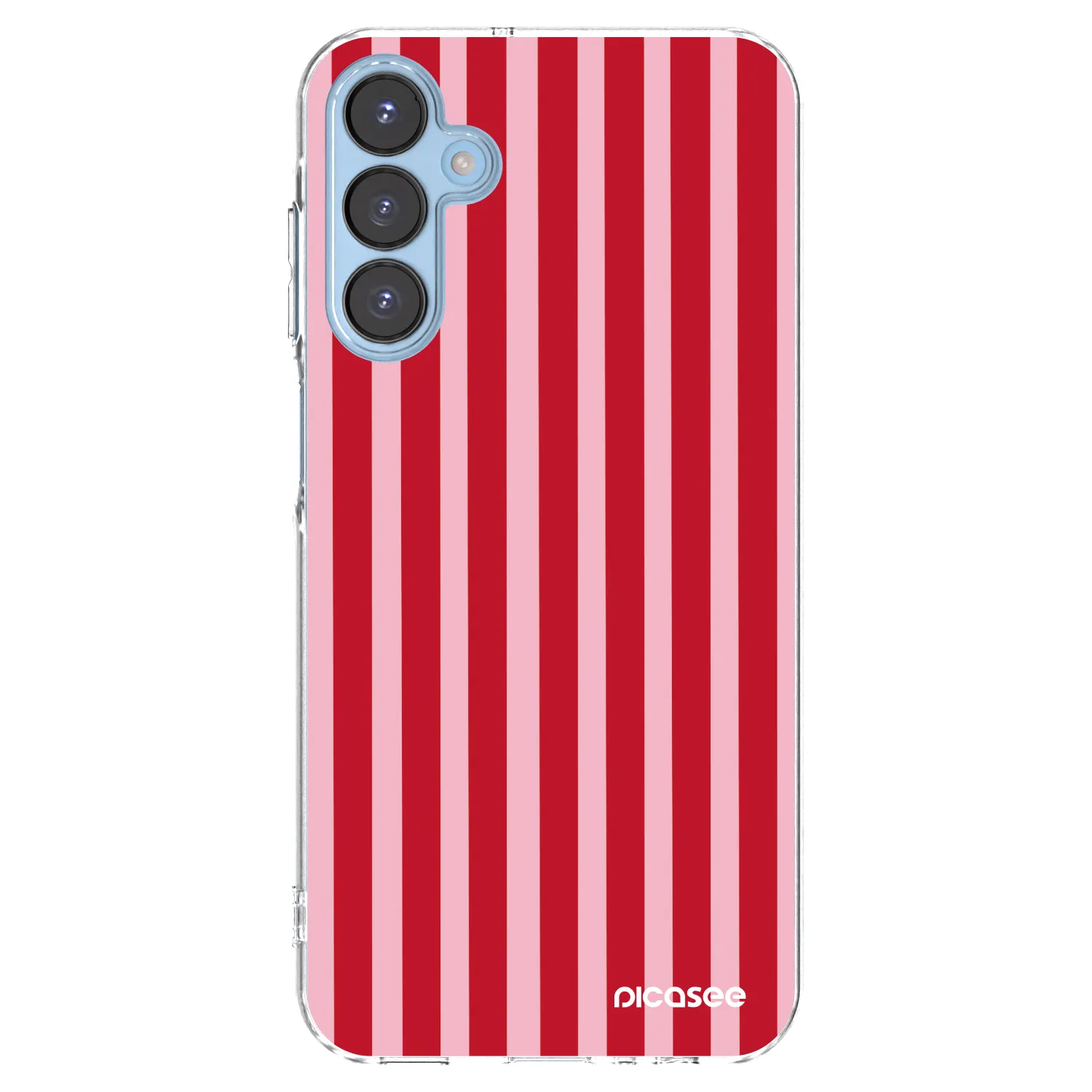 Picasee silikonový průhledný obal pro Samsung Galaxy A15 A156B 5G - Lines red