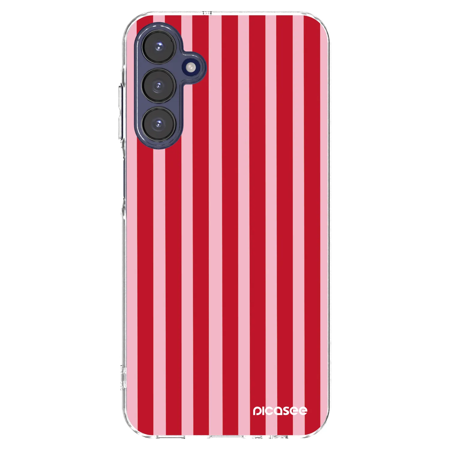 Picasee silikonový průhledný obal pro Samsung Galaxy A15 A155F 4G - Lines red