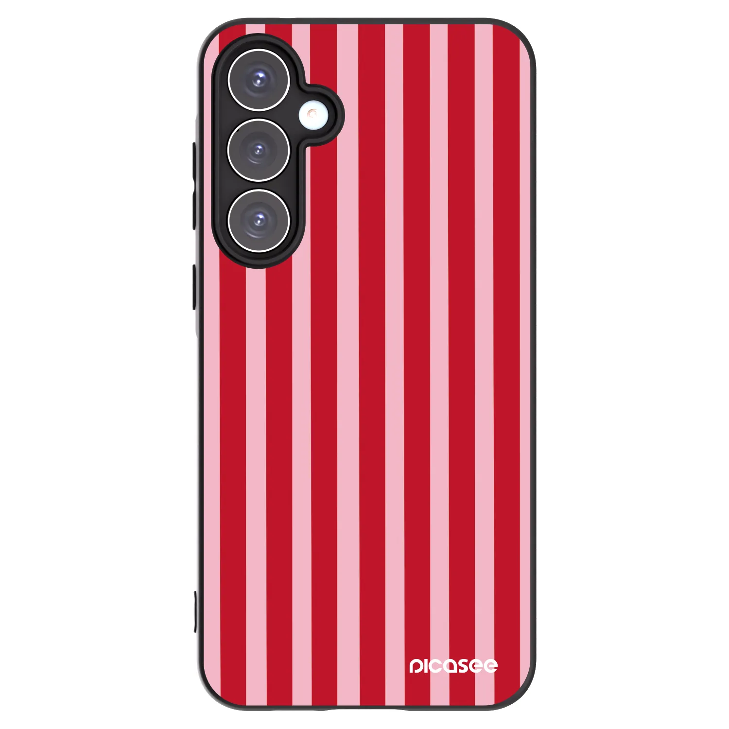 Picasee silikonový černý obal pro Samsung Galaxy A55 5G A556B - Lines red