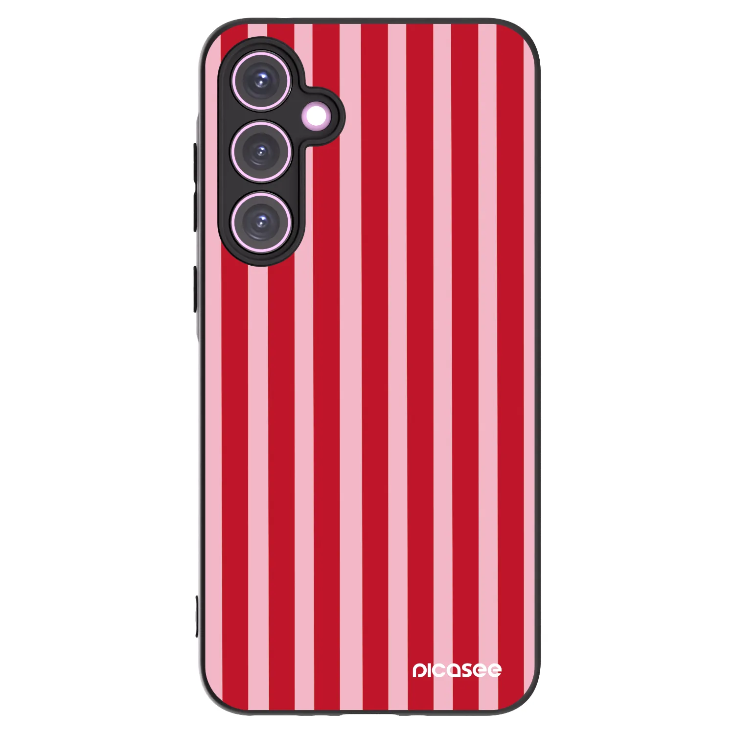 Picasee silikonový černý obal pro Samsung Galaxy A35 5G A356B - Lines red
