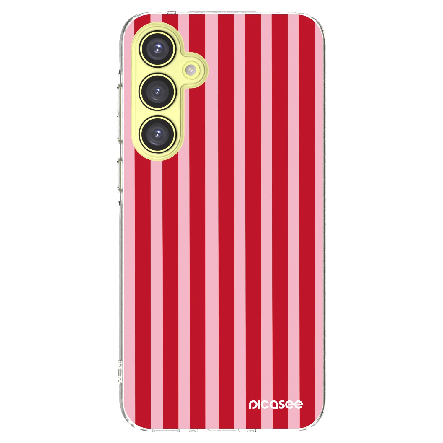Picasee silikonový průhledný obal pro Samsung Galaxy A35 5G A356B - Lines red