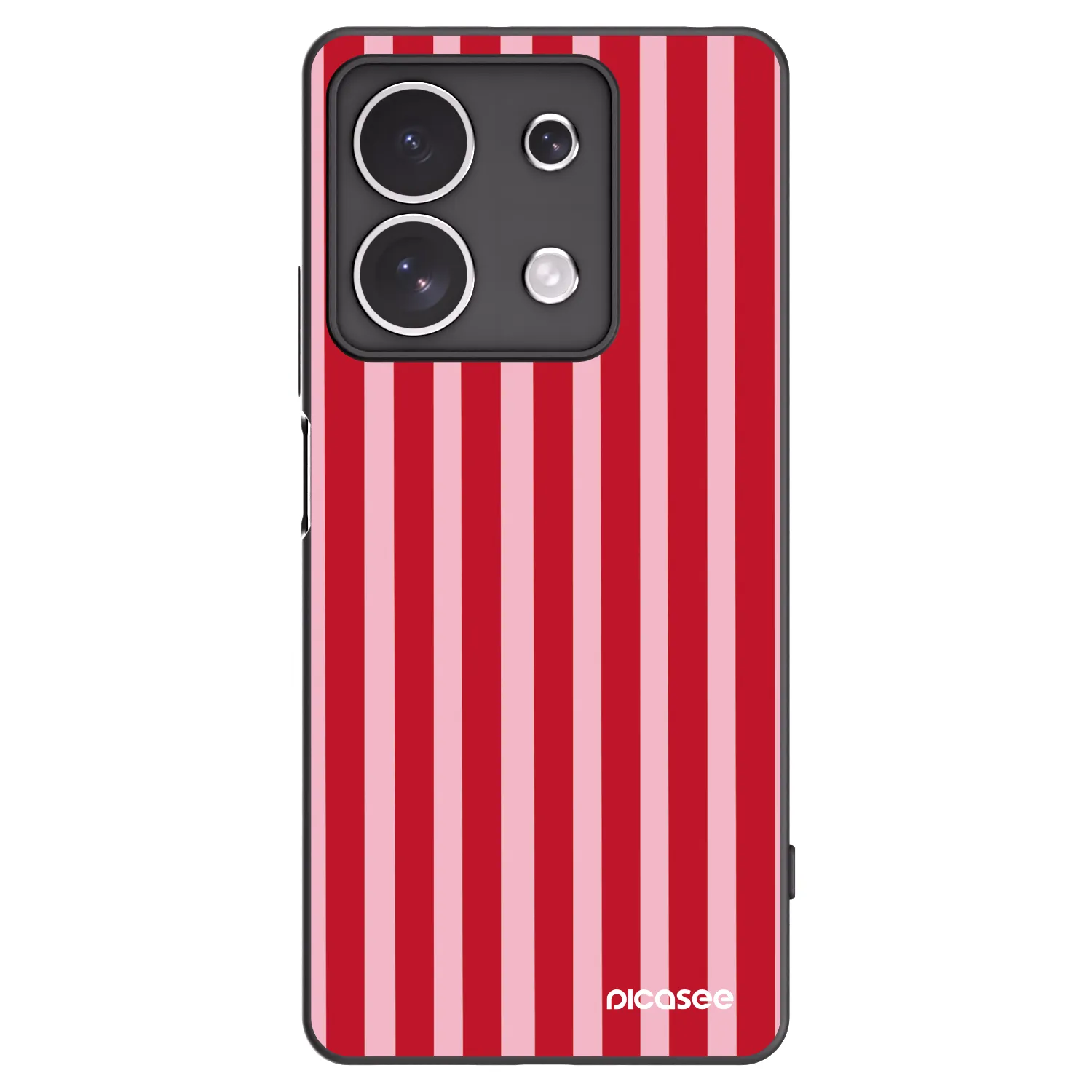 Picasee silikonový černý obal pro Xiaomi Redmi Note 13 4G - Lines red