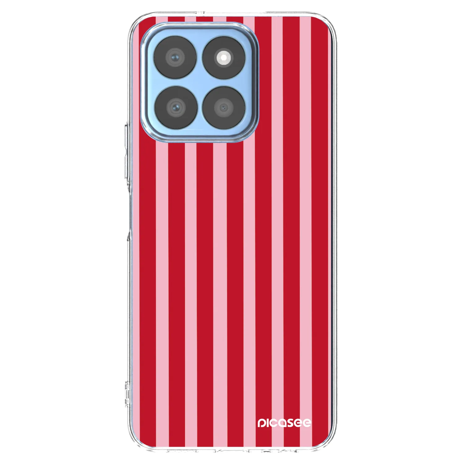 Picasee silikonový průhledný obal pro Honor X8b - Lines red