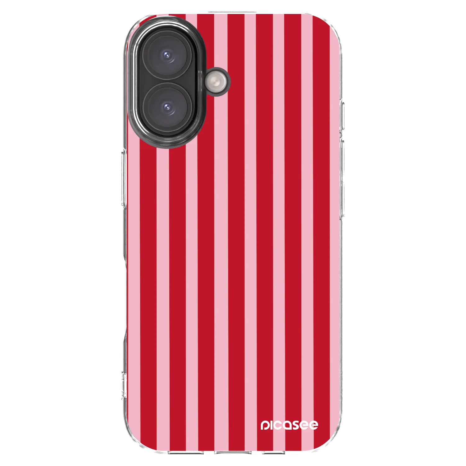 Picasee silikonový průhledný obal pro Apple iPhone 16 - Lines red