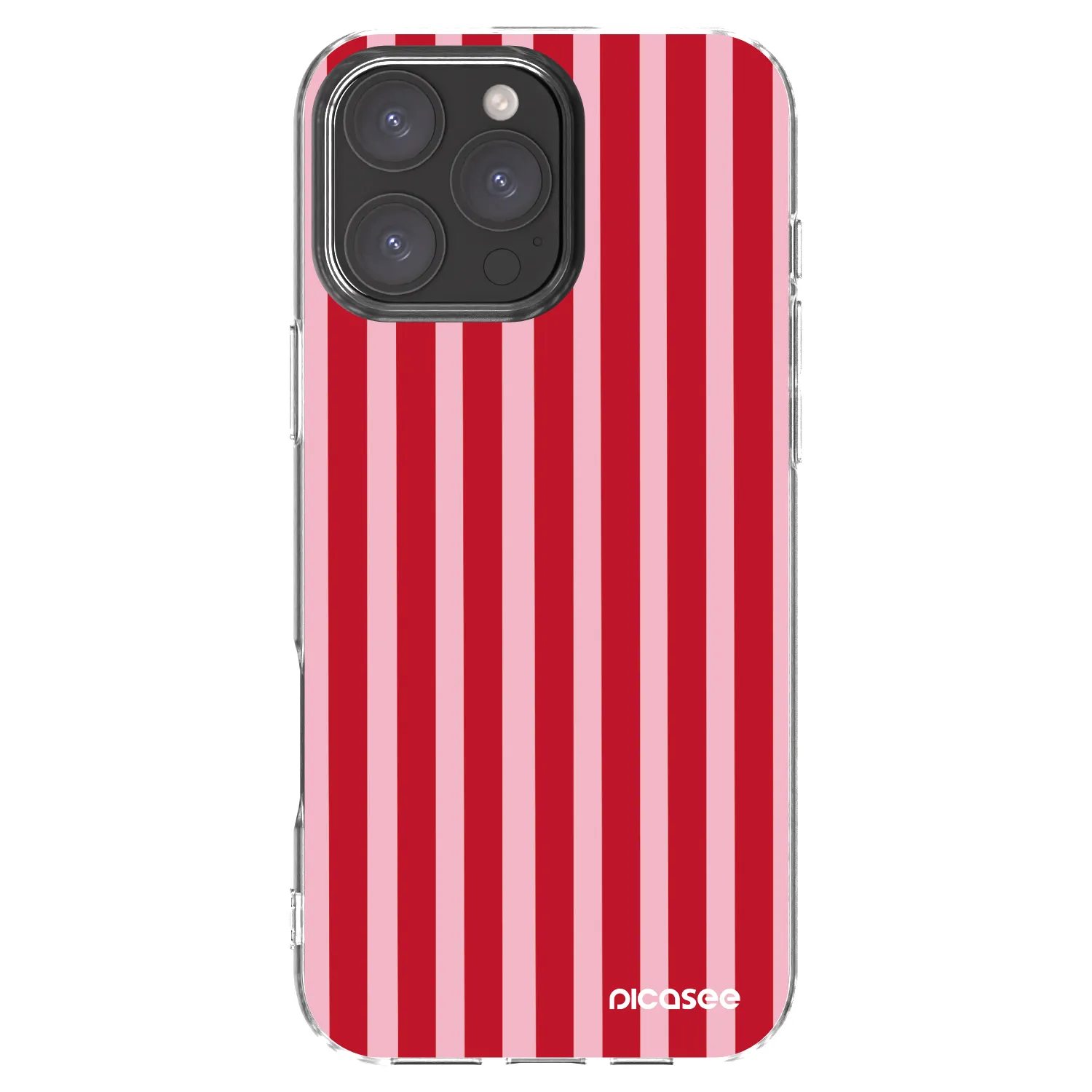 Picasee silikonový průhledný obal pro Apple iPhone 16 Pro Max - Lines red