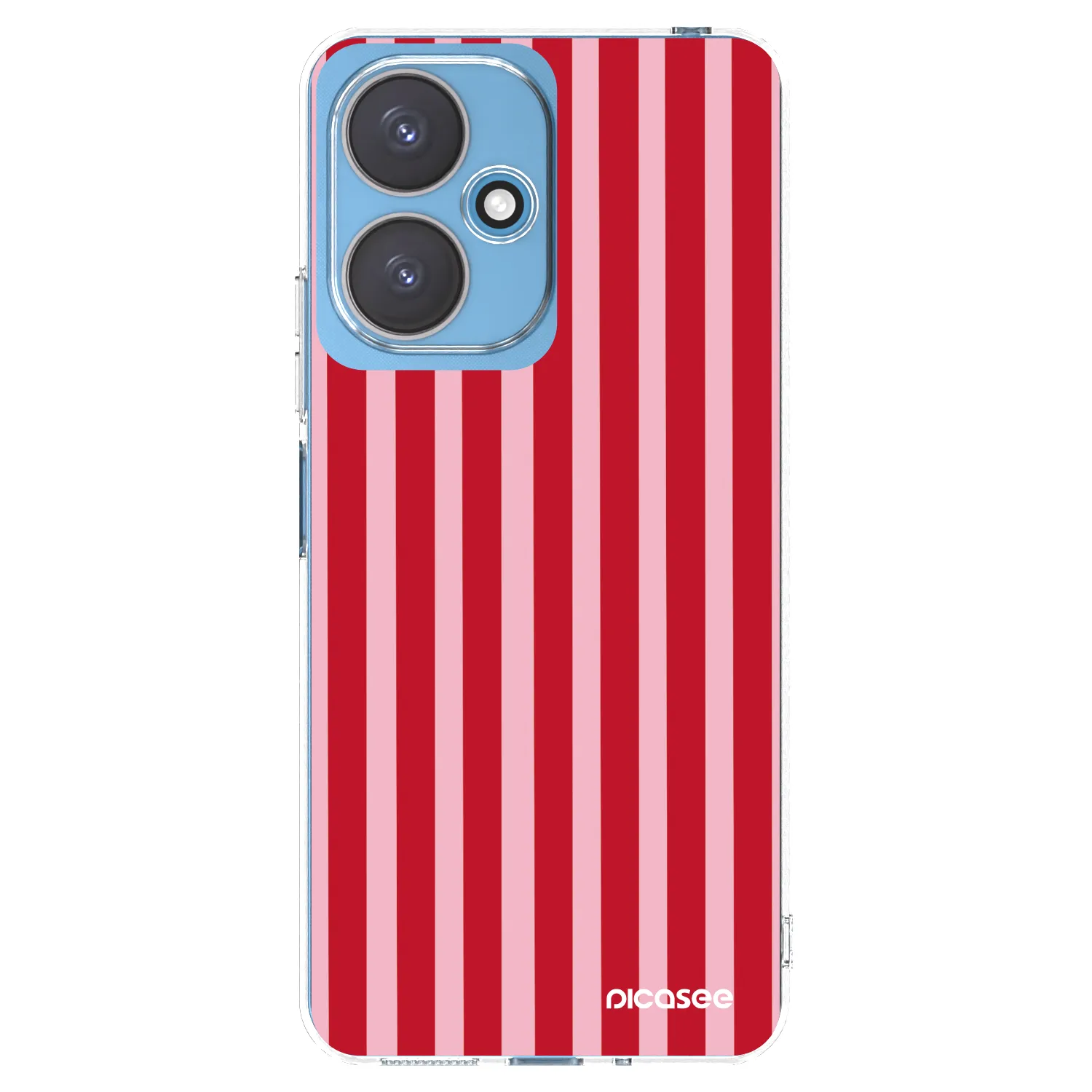 Picasee silikonový průhledný obal pro Xiaomi Redmi 13C 5G - Lines red