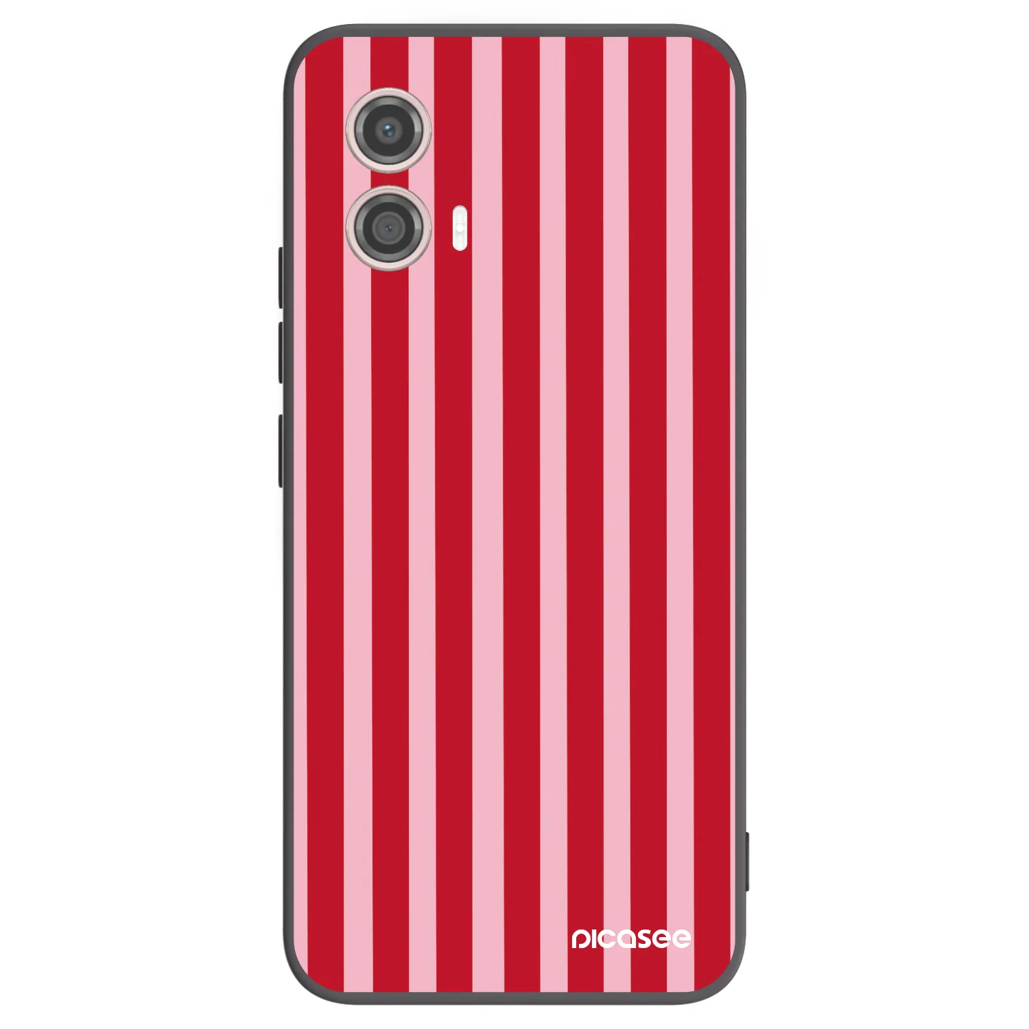 Picasee silikonový černý obal pro Motorola Moto G53 5G - Lines red