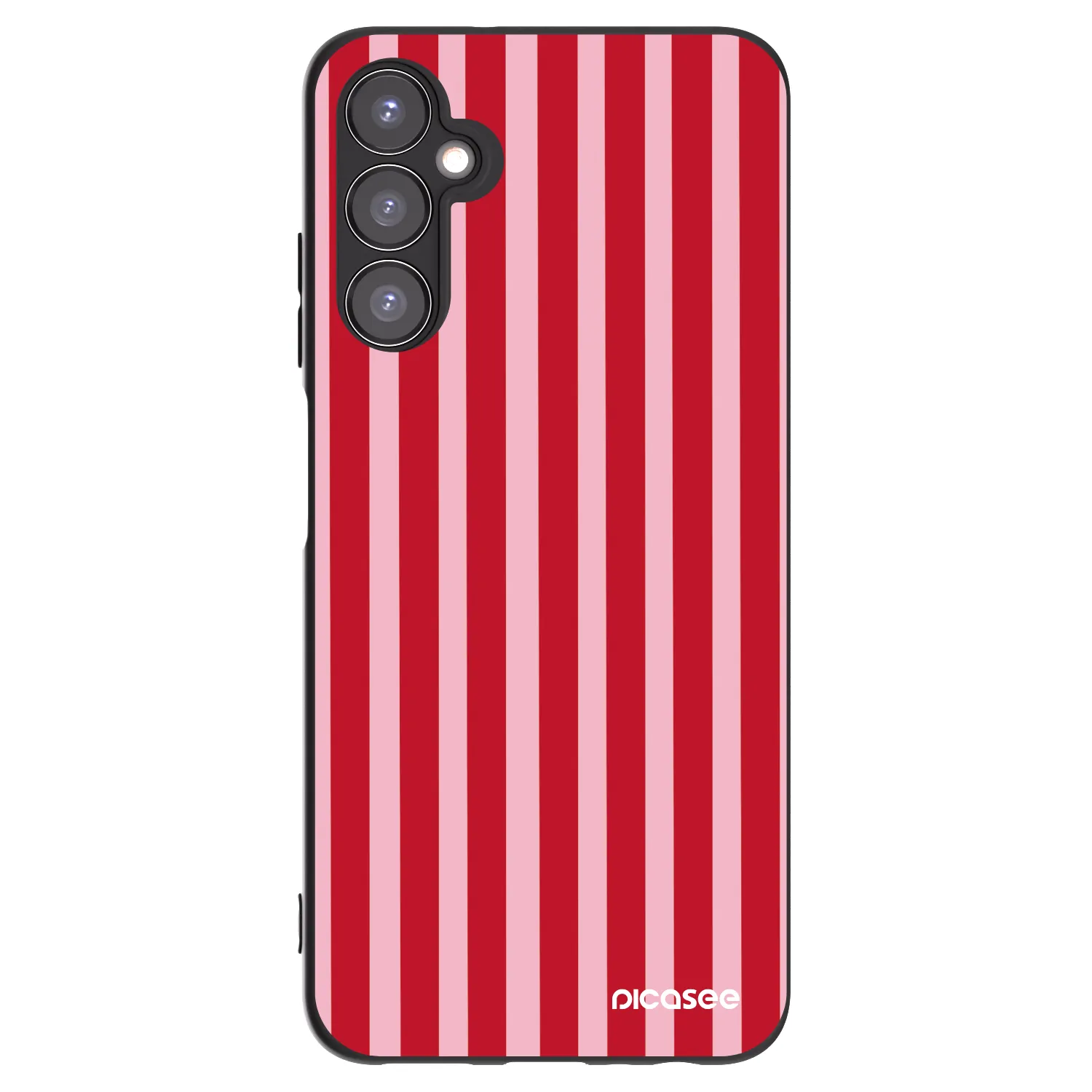 Picasee silikonový černý obal pro Samsung Galaxy A05s A057G - Lines red