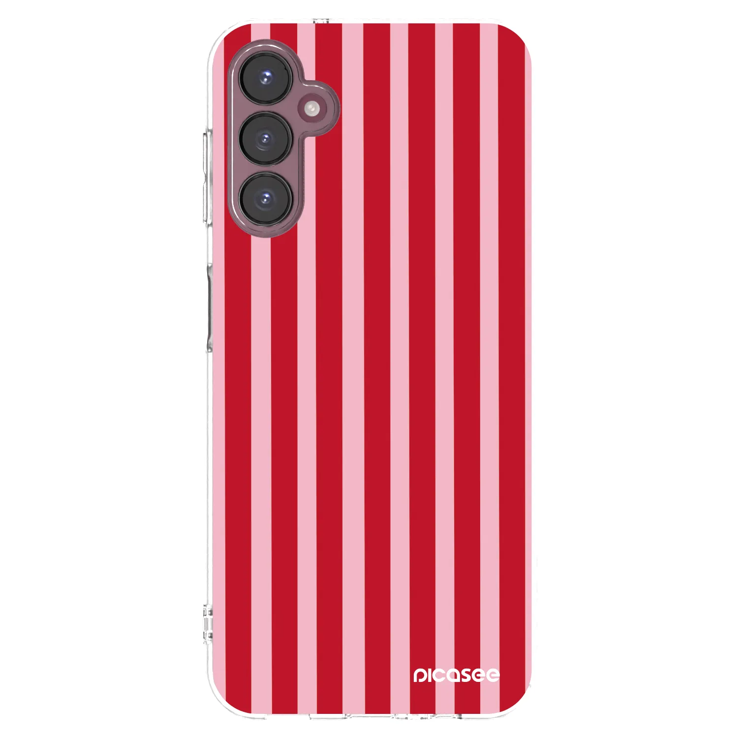 Picasee silikonový průhledný obal pro Samsung Galaxy A05s A057G - Lines red