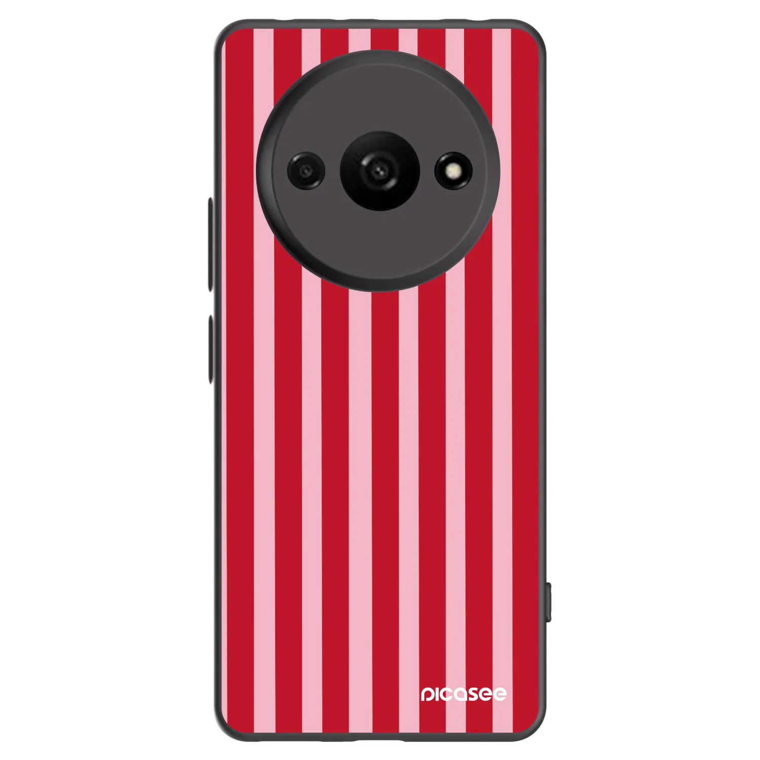 Picasee silikonový černý obal pro Xiaomi Redmi A3 - Lines red