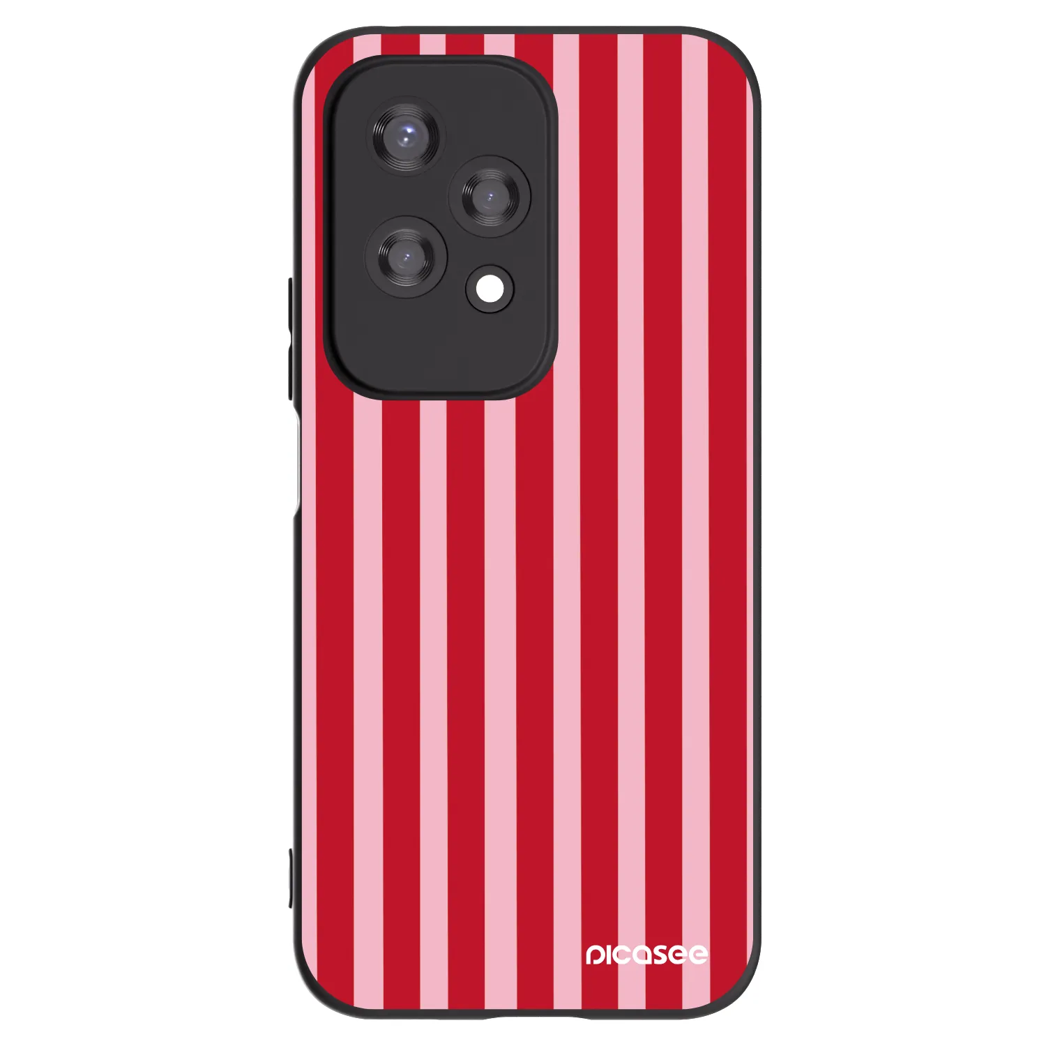 Picasee silikonový černý obal pro Honor 200 Lite - Lines red
