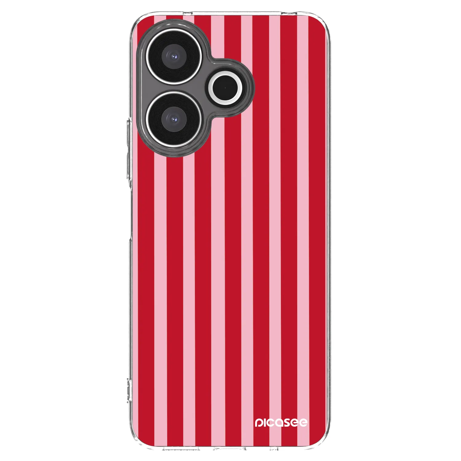 Picasee silikonový průhledný obal pro Xiaomi Redmi 13 4G - Lines red