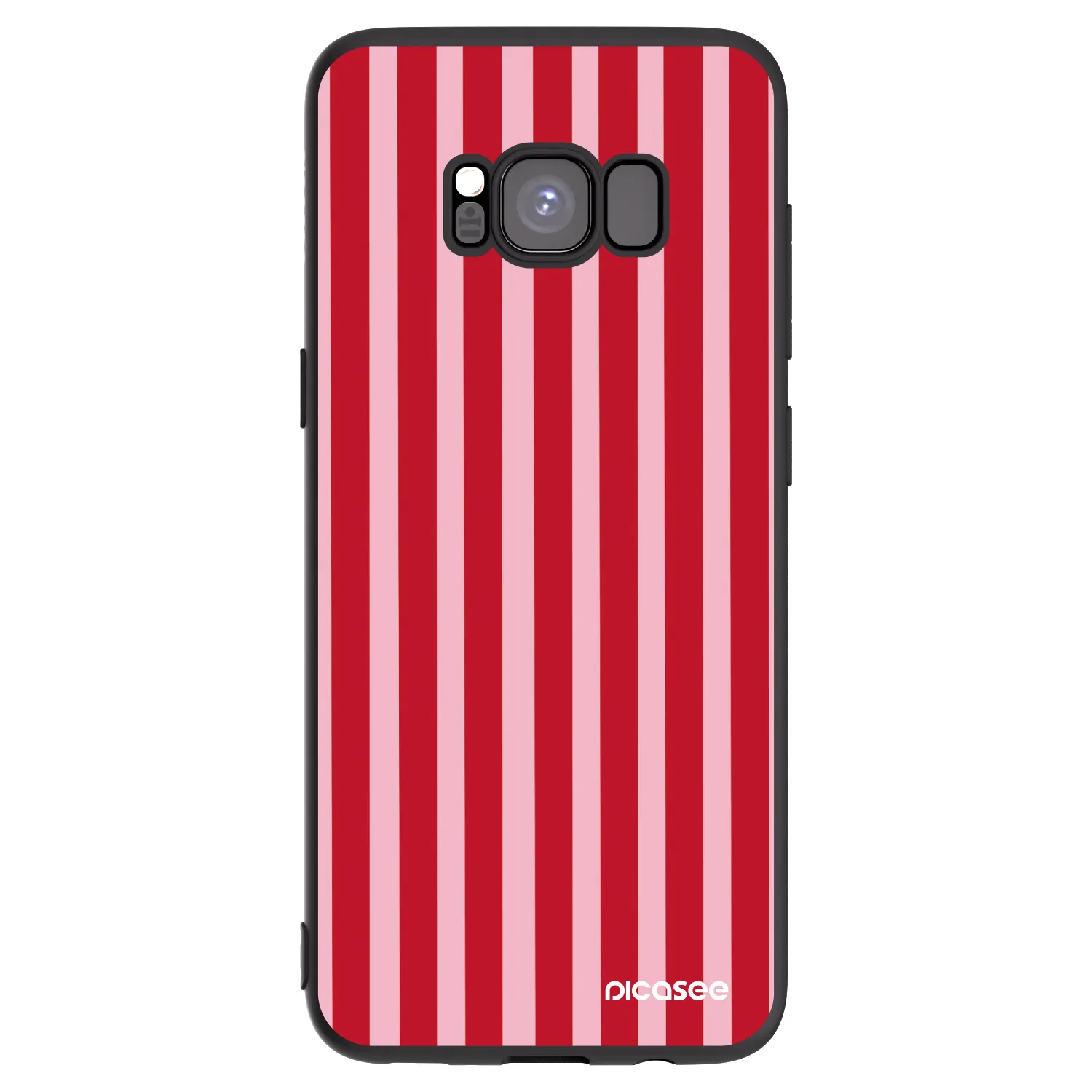 Picasee silikonový černý obal pro Samsung Galaxy S8 G950F - Lines red