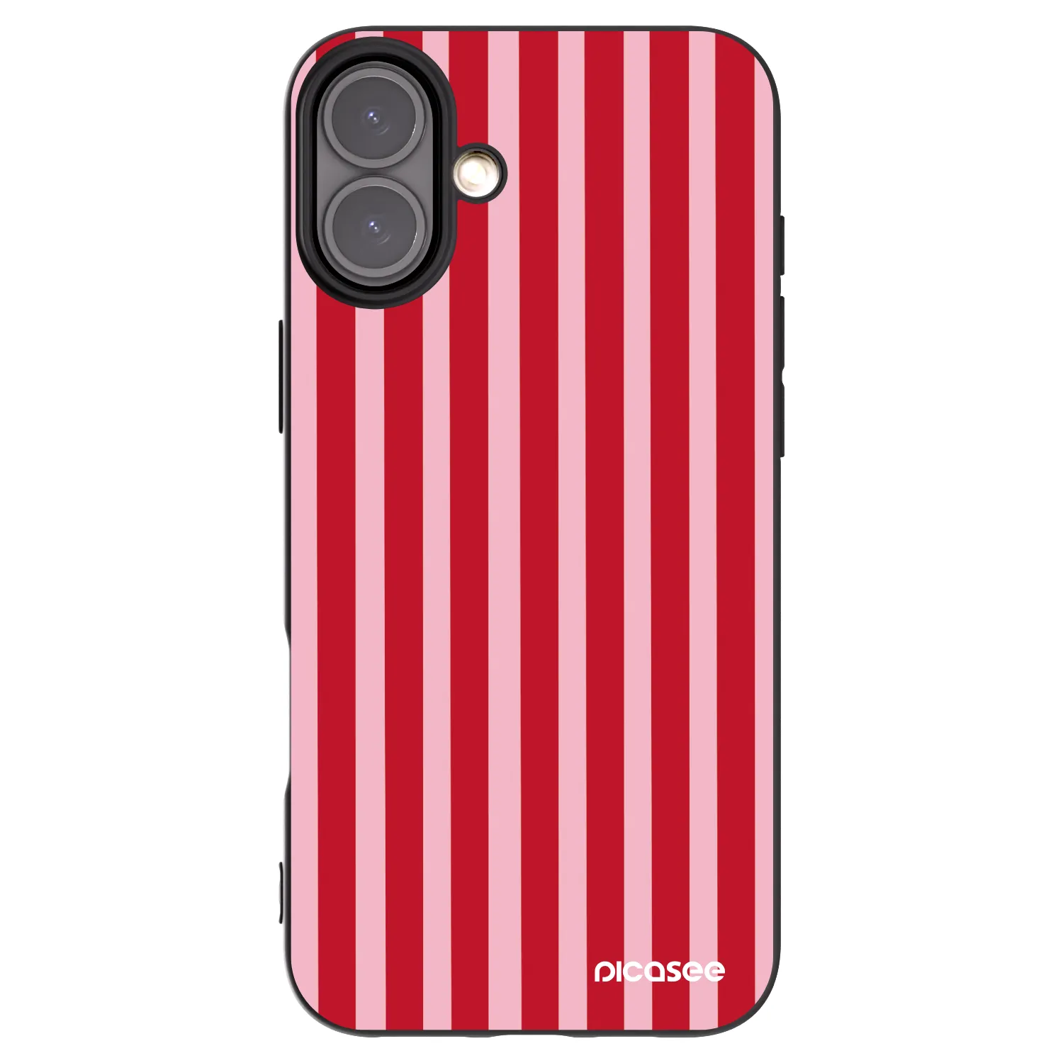 Picasee silikonový černý obal pro Apple iPhone 16 Plus - Lines red