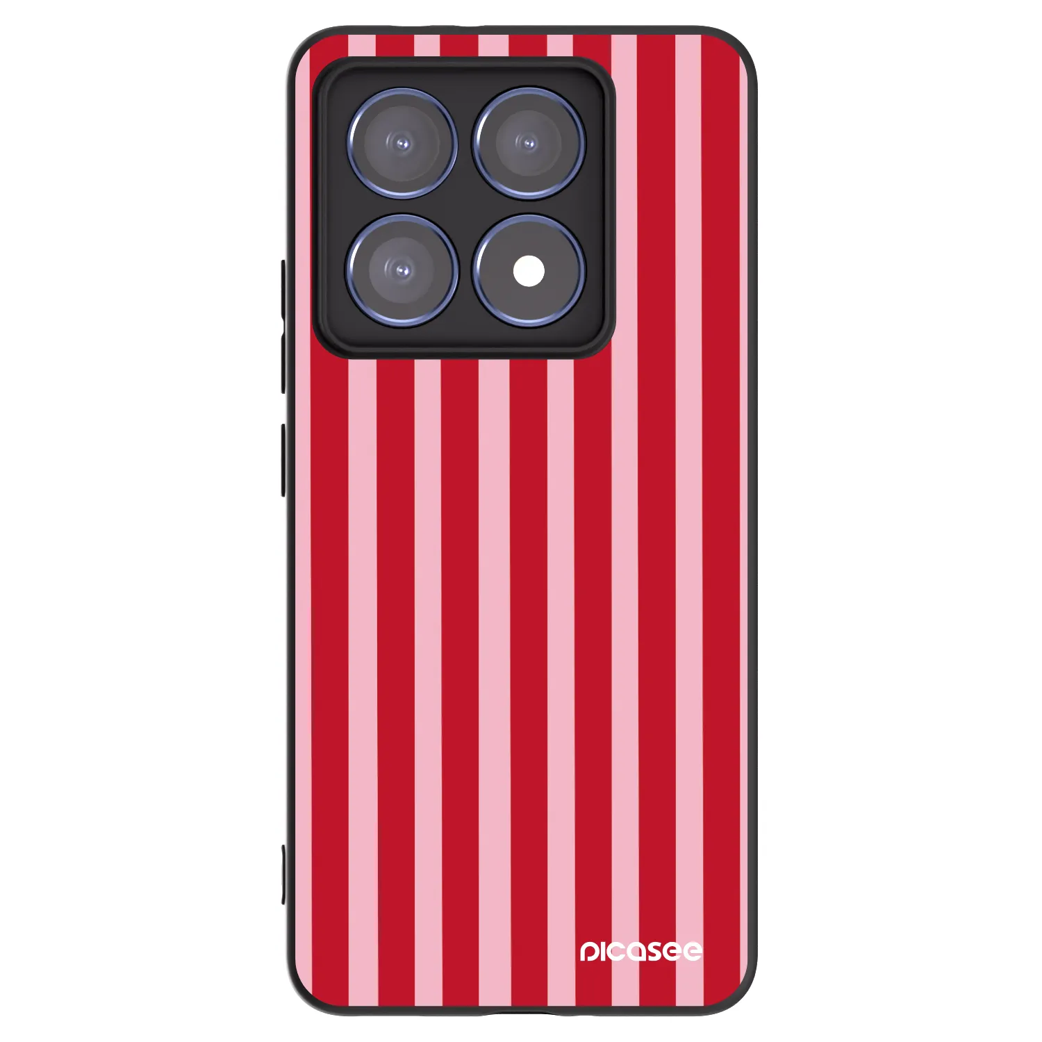 Picasee silikonový černý obal pro Xiaomi 14T Pro - Lines red