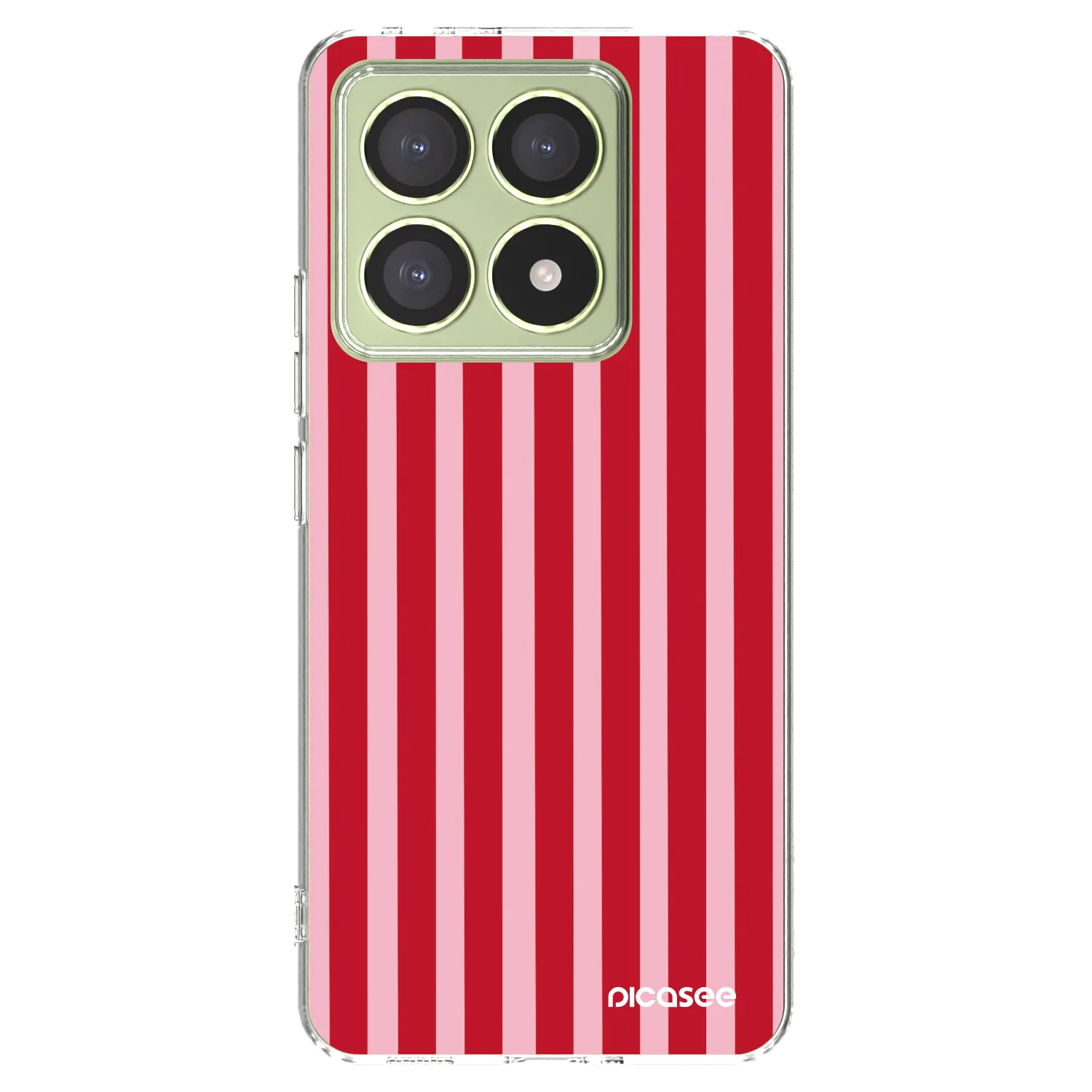 Picasee silikonový průhledný obal pro Xiaomi 14T - Lines red