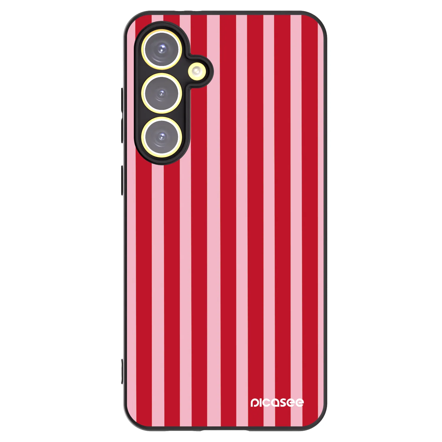 Picasee silikonový černý obal pro Samsung Galaxy S24 FE S721B - Lines red