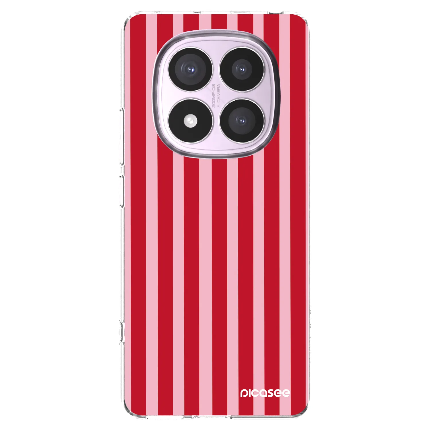 Picasee silikonový průhledný obal pro Xiaomi Redmi Note 14 Pro 5G - Lines red