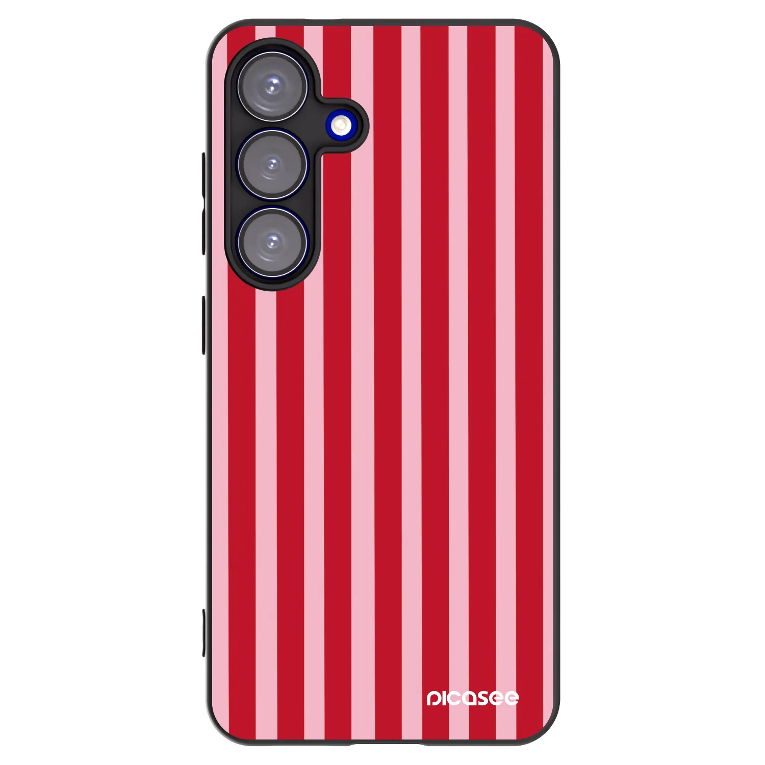 Picasee silikonový černý obal pro Samsung Galaxy S25 5G - Lines red