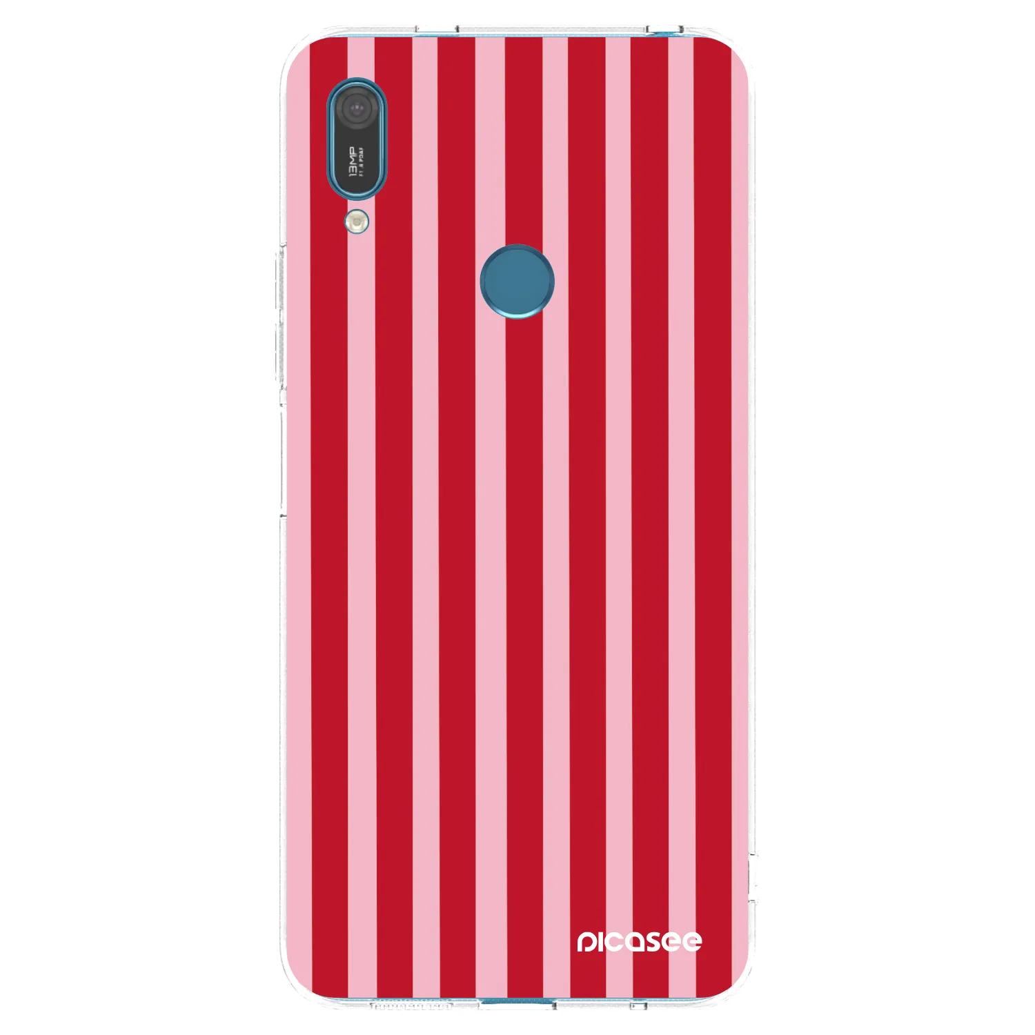 Picasee silikonový průhledný obal pro Huawei Y7 2019 - Lines red