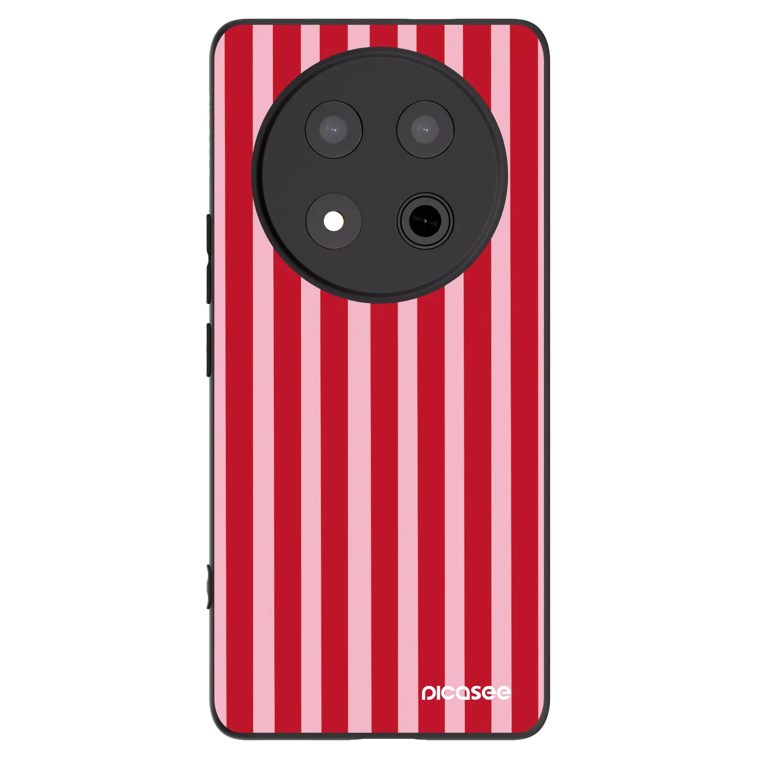 Picasee silikonový černý obal pro Honor Magic7 Lite 5G - Lines red