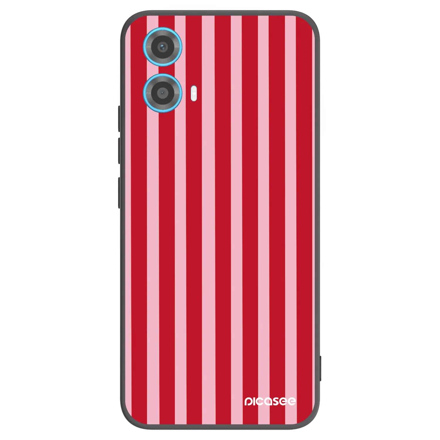 Picasee silikonový černý obal pro Motorola Moto G34 5G - Lines red