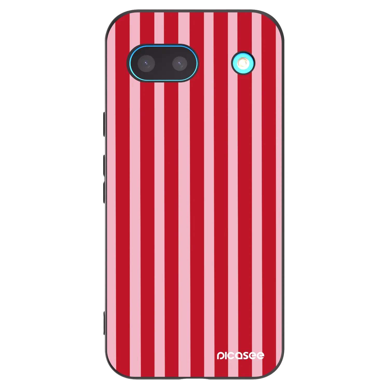 Picasee silikonový černý obal pro Google Pixel 8a - Lines red