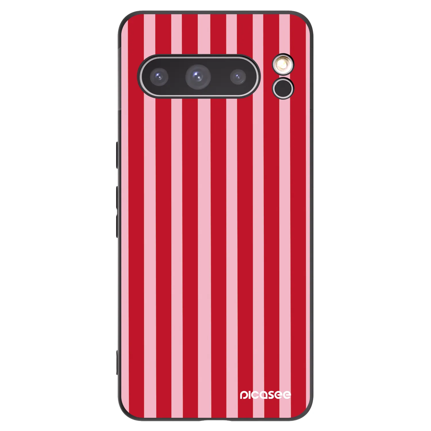 Picasee silikonový černý obal pro Google Pixel 8 Pro - Lines red