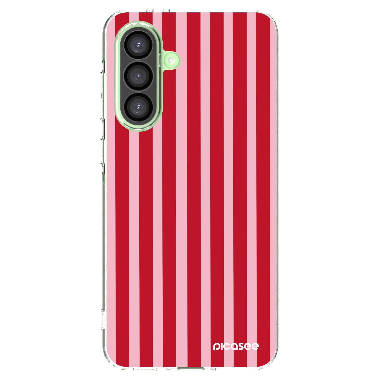 Picasee silikonový průhledný obal pro Samsung Galaxy A26 5G A266B - Lines red