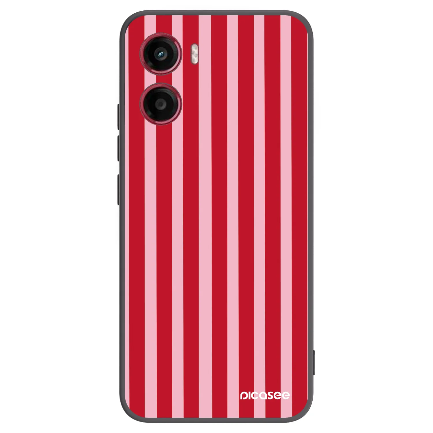 Picasee silikonový černý obal pro Motorola Moto G05 - Lines red