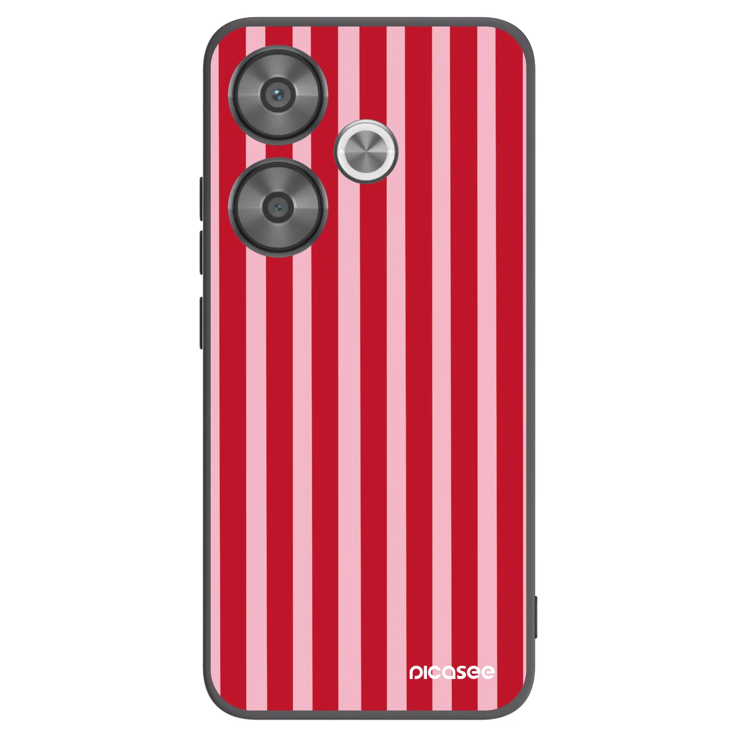 Picasee silikonový černý obal pro Xiaomi Poco F6 - Lines red