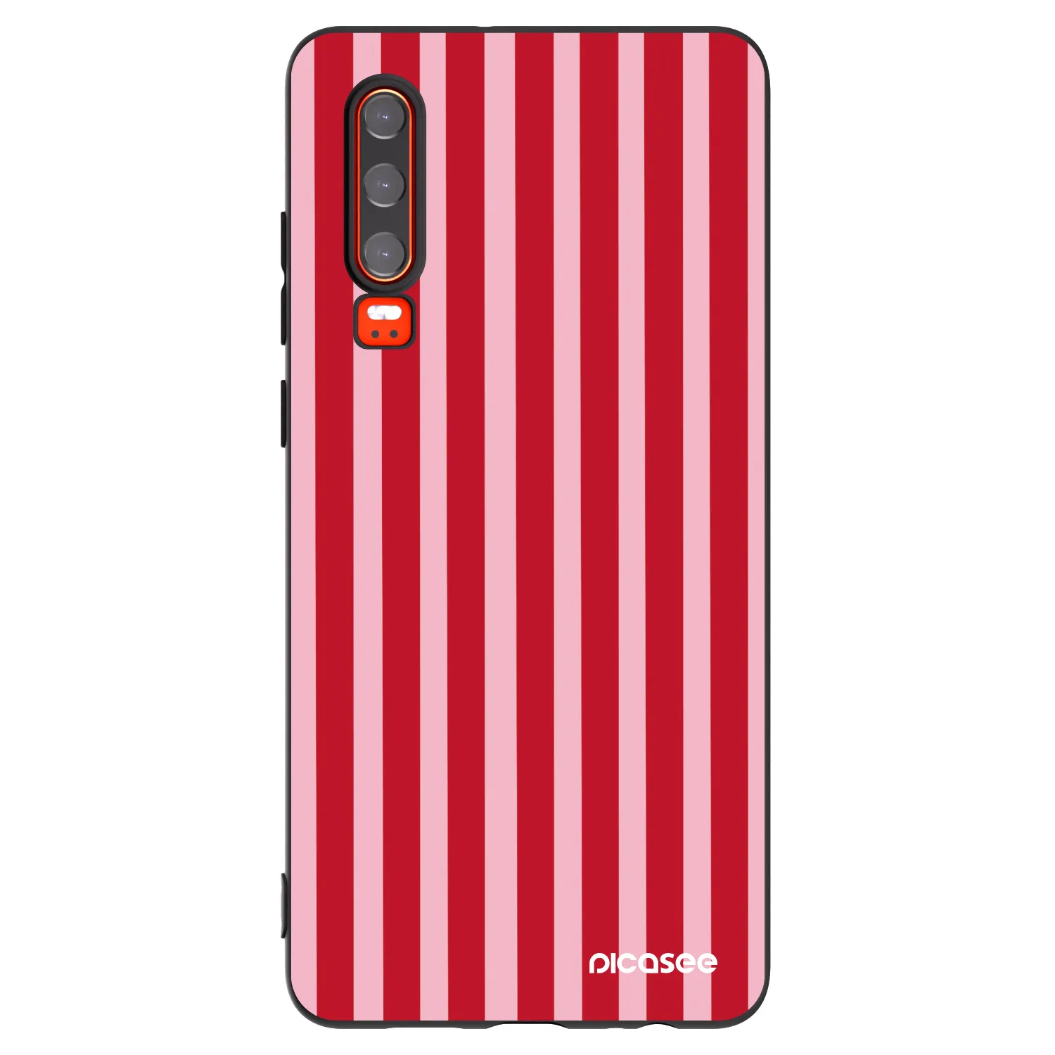 Picasee silikonový černý obal pro Huawei P30 - Lines red