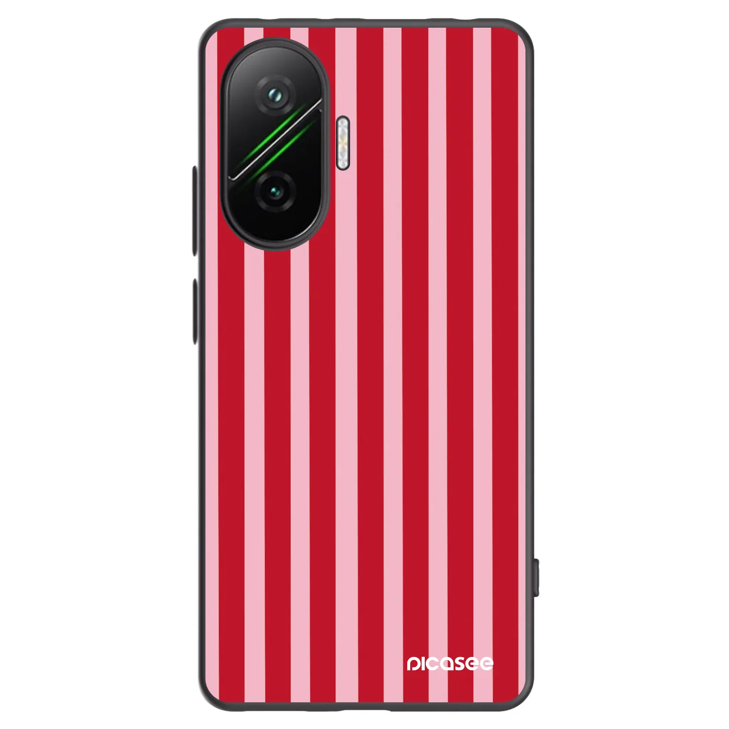 Picasee silikonový černý obal pro Xiaomi Poco F7 Pro 5G - Lines red