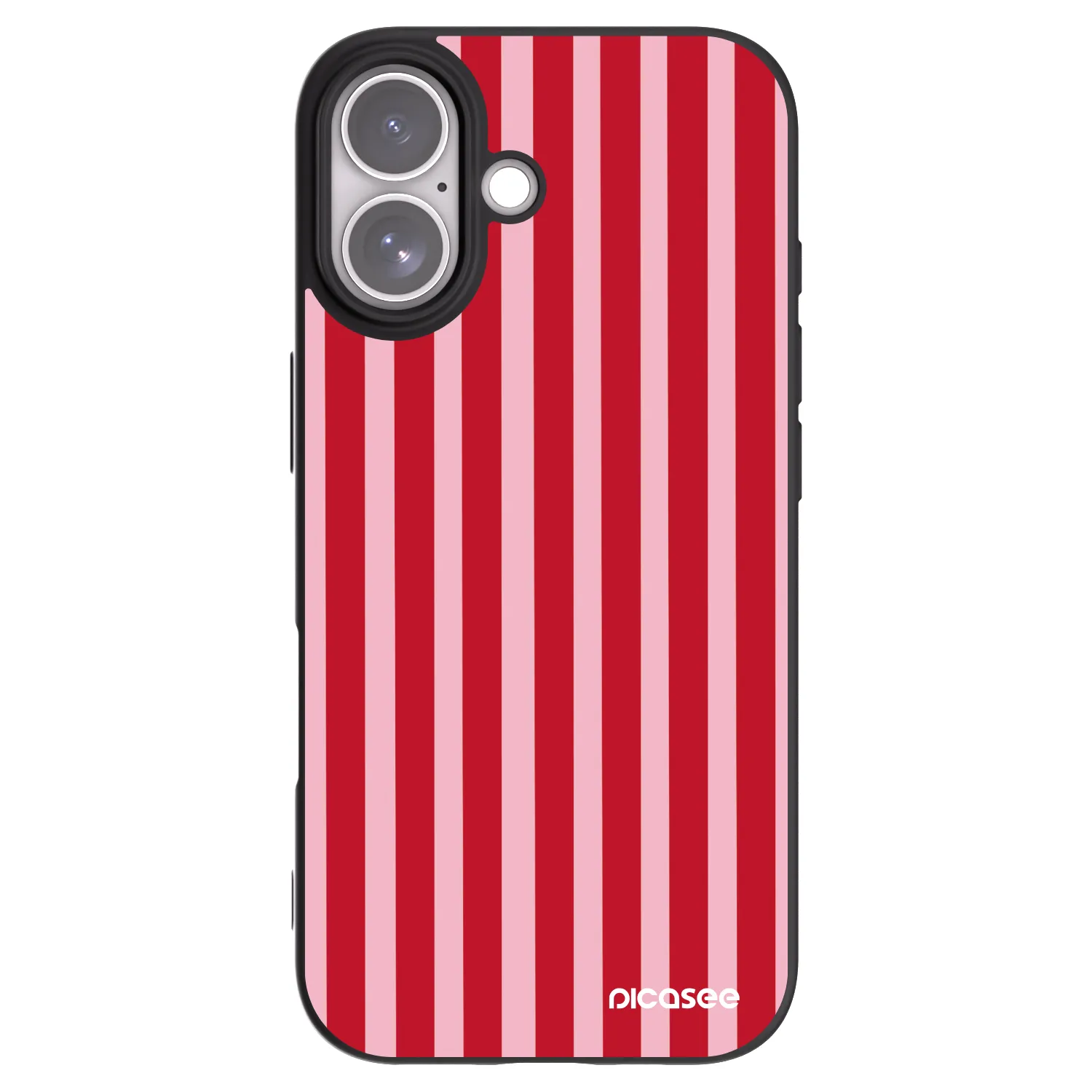 Picasee silikonový černý obal pro Apple iPhone 17 - Lines red