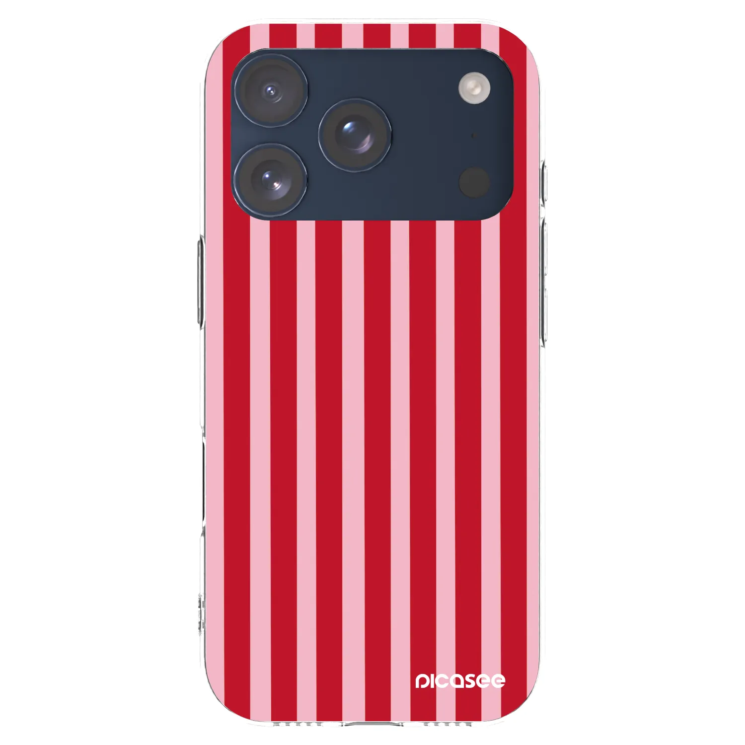 Picasee silikonový průhledný obal pro Apple iPhone 17 Pro - Lines red