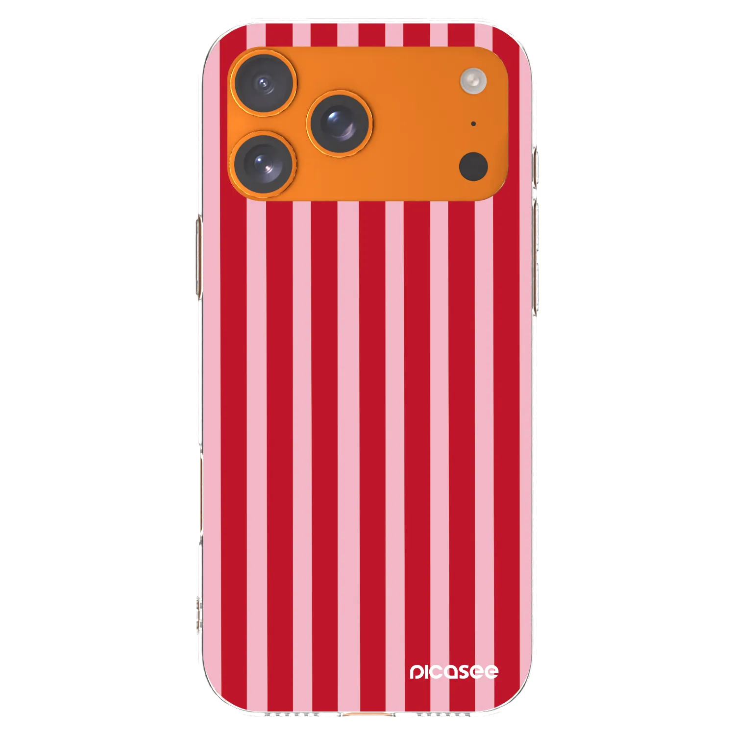Picasee silikonový průhledný obal pro Apple iPhone 17 Pro Max - Lines red