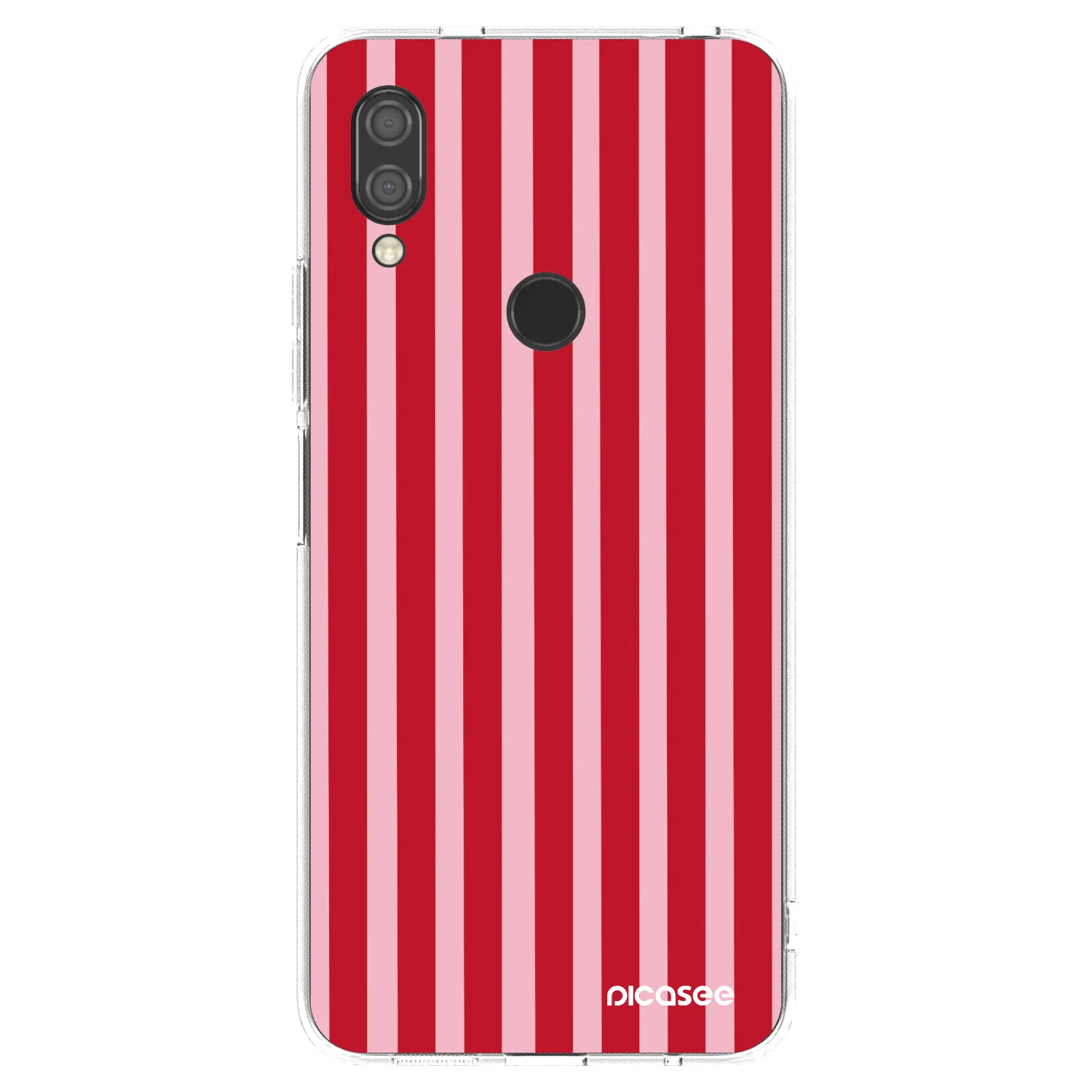 Picasee silikonový průhledný obal pro Xiaomi Redmi 7 - Lines red