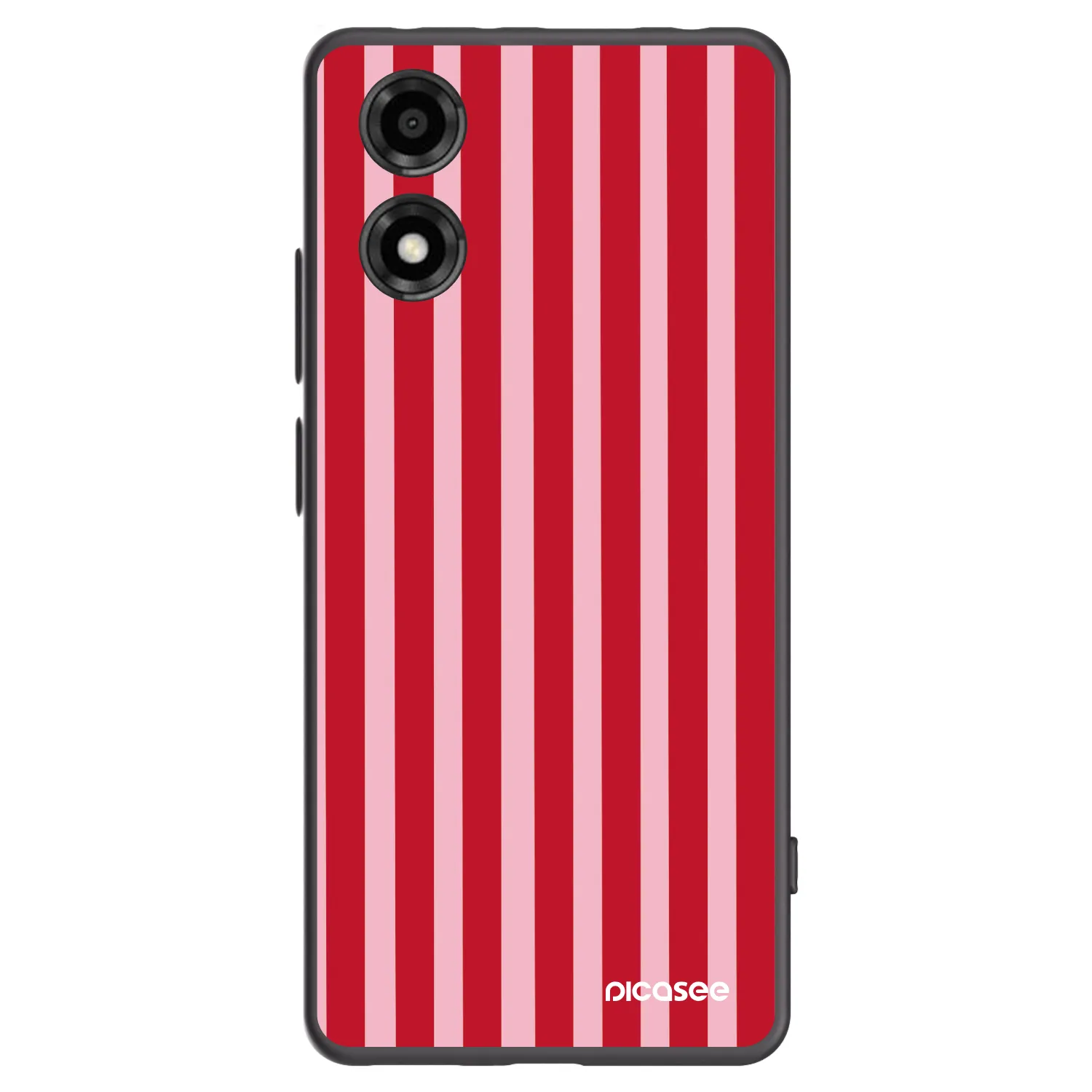 Picasee silikonový černý obal pro Motorola Moto E14 - Lines red